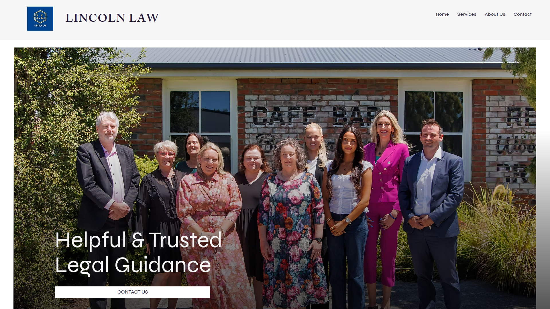 Website snapshot for Lincoln Law