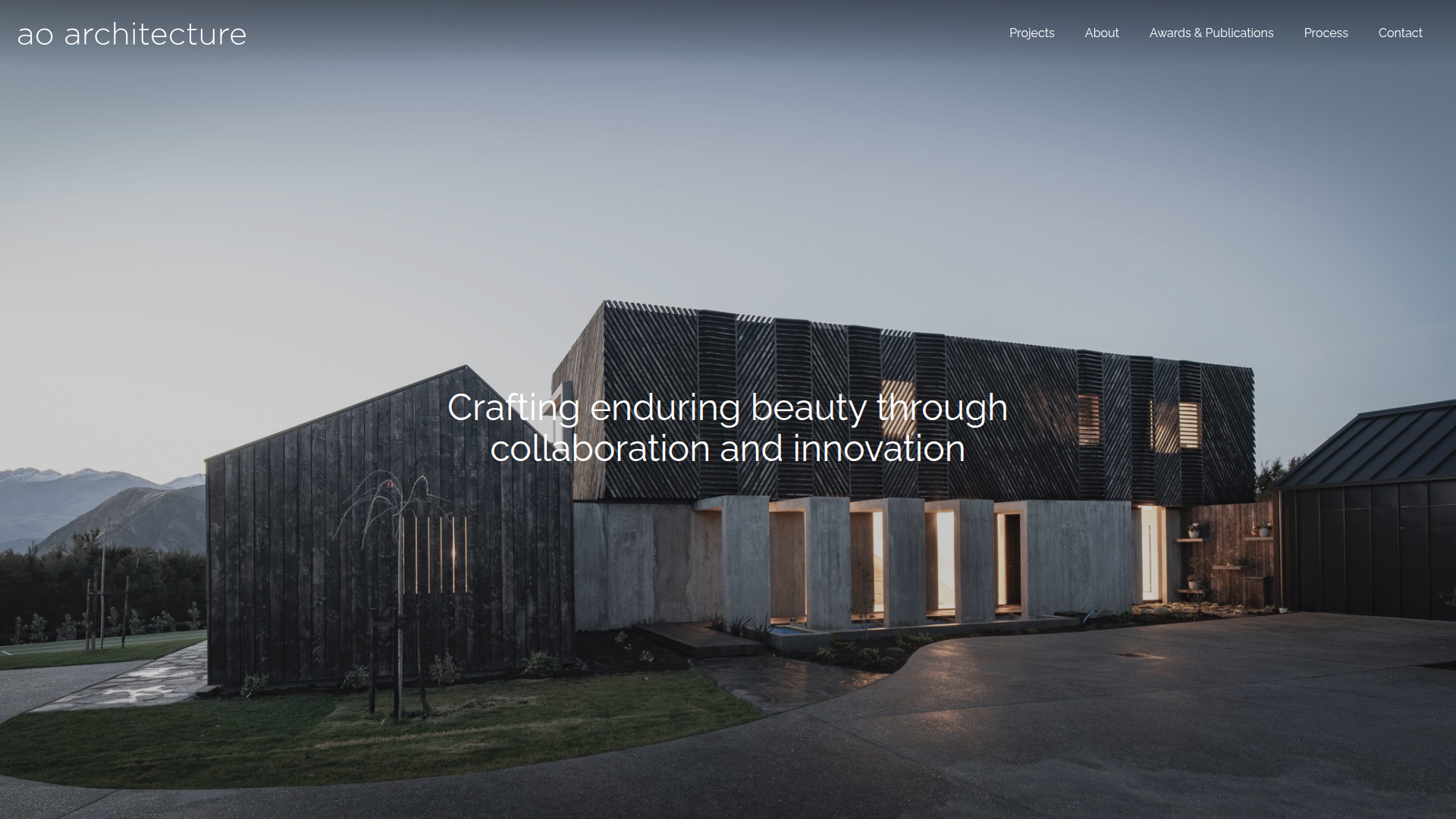 Website snapshot for AO Architecture
