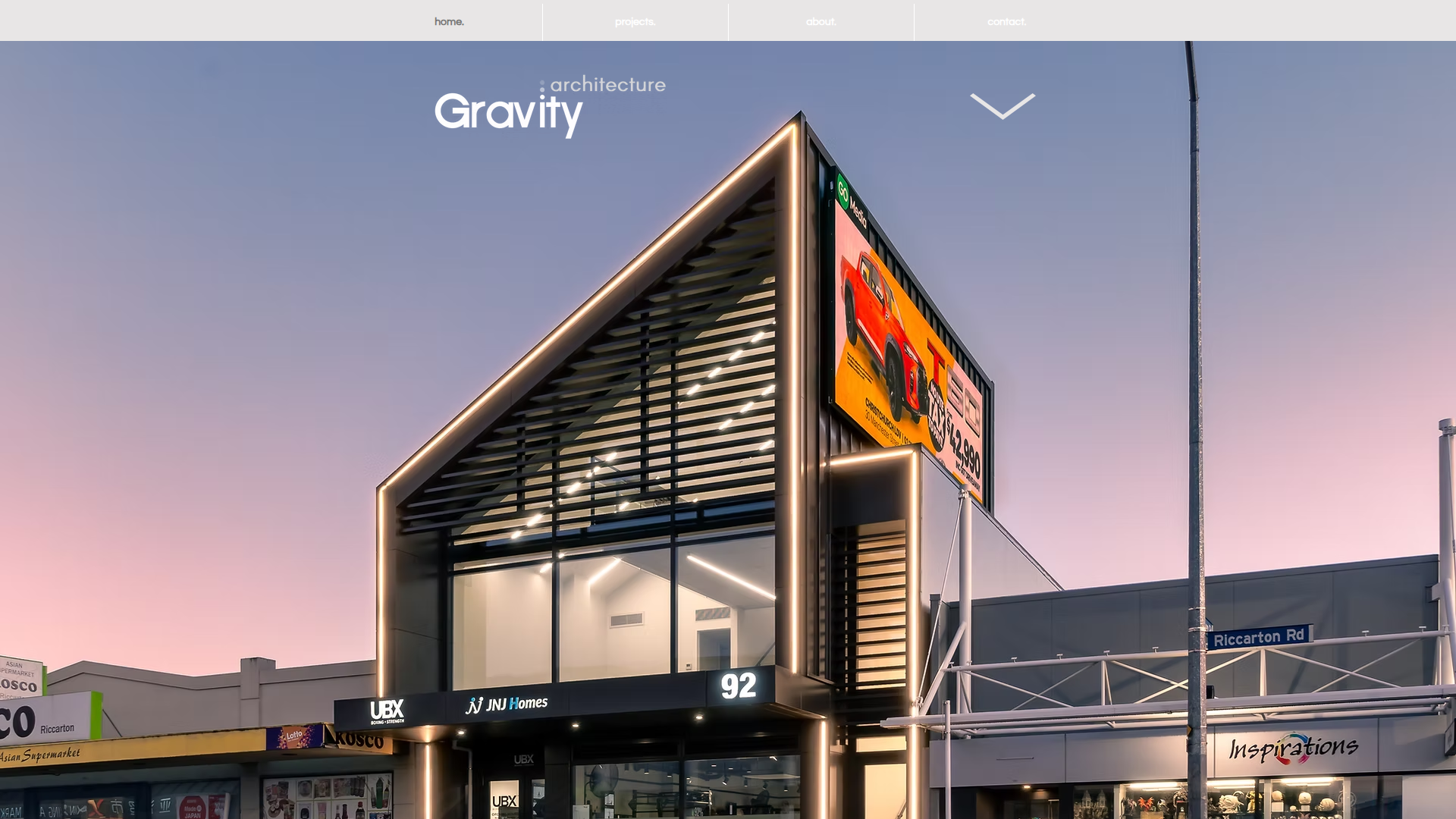 Website snapshot for Gravity Architecture