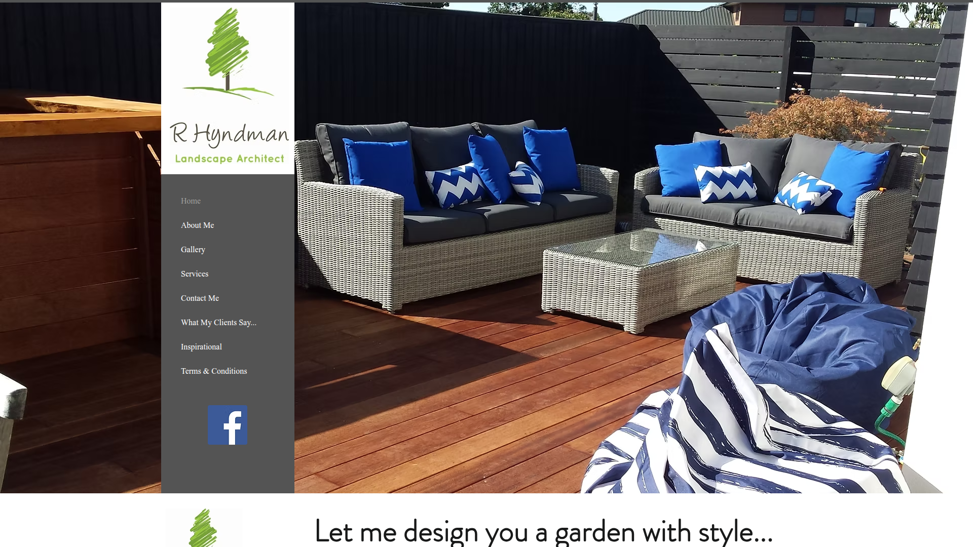 Website snapshot for Design Me a Garden