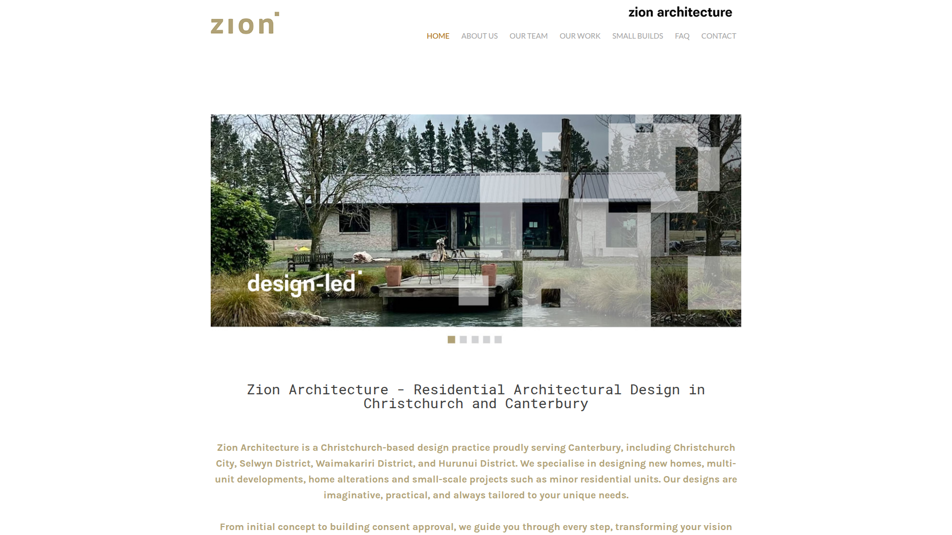 Website snapshot for Zion Architecture
