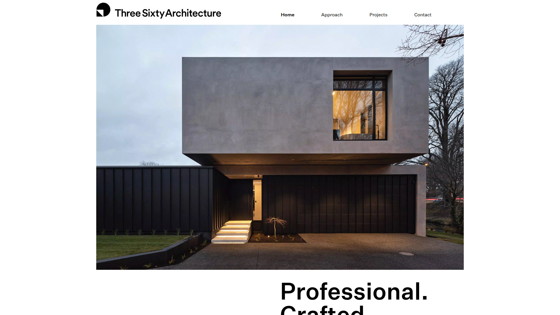 Website snapshot for Three Sixty Architecture
