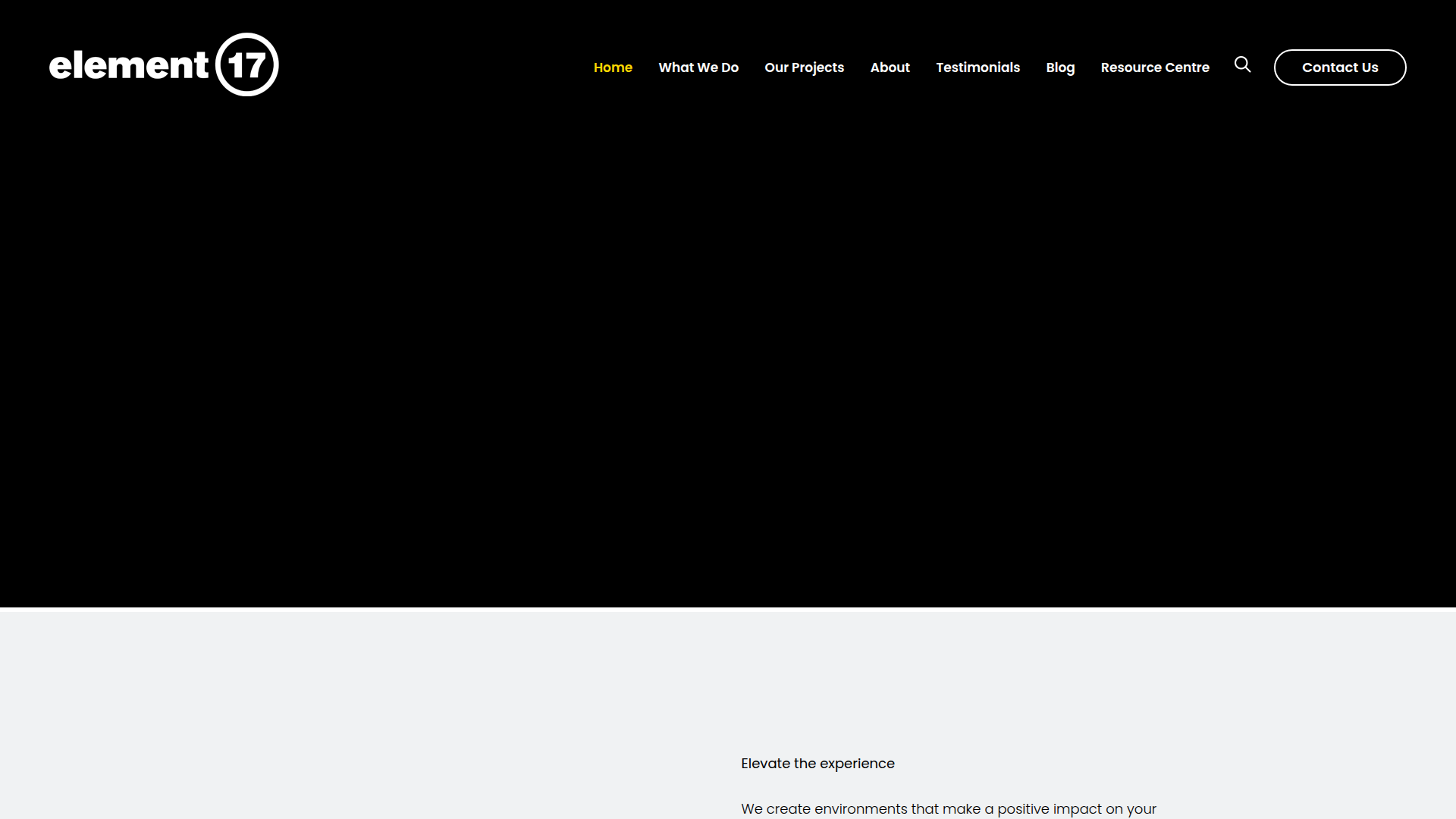 Website snapshot for Element 17 Limited