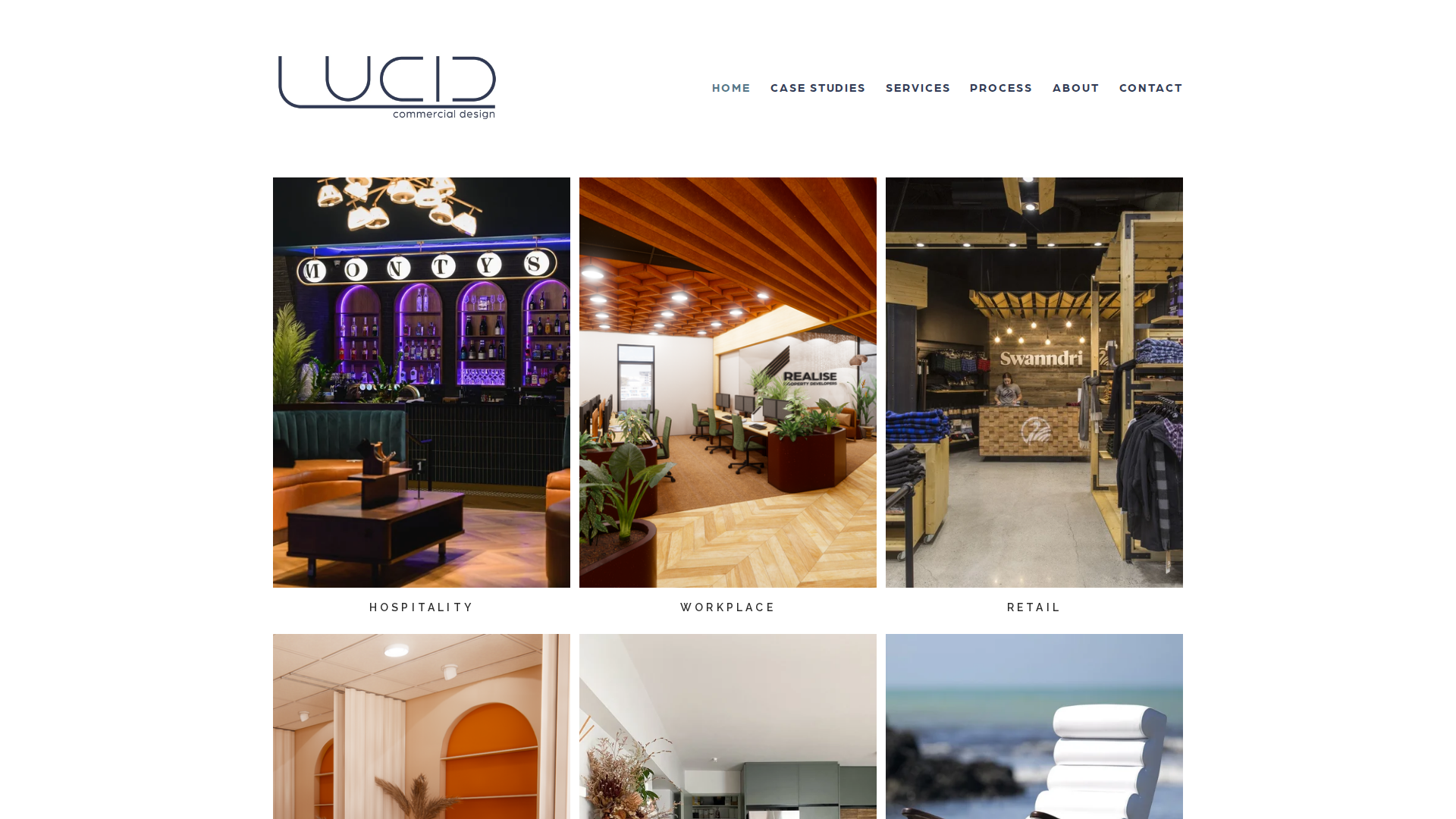Website snapshot for Lucid Commercial Design