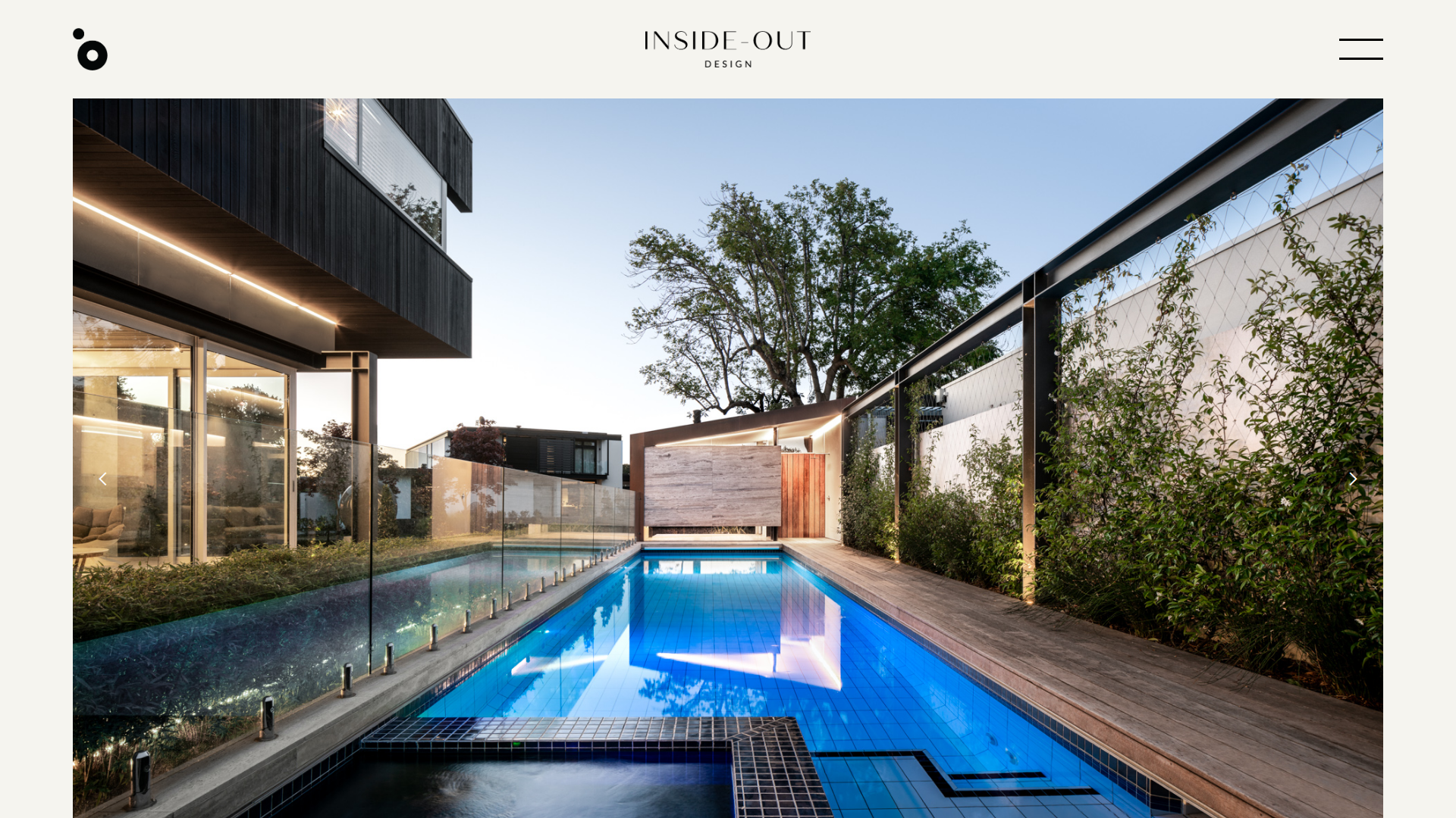 Website snapshot for Inside-Out Design