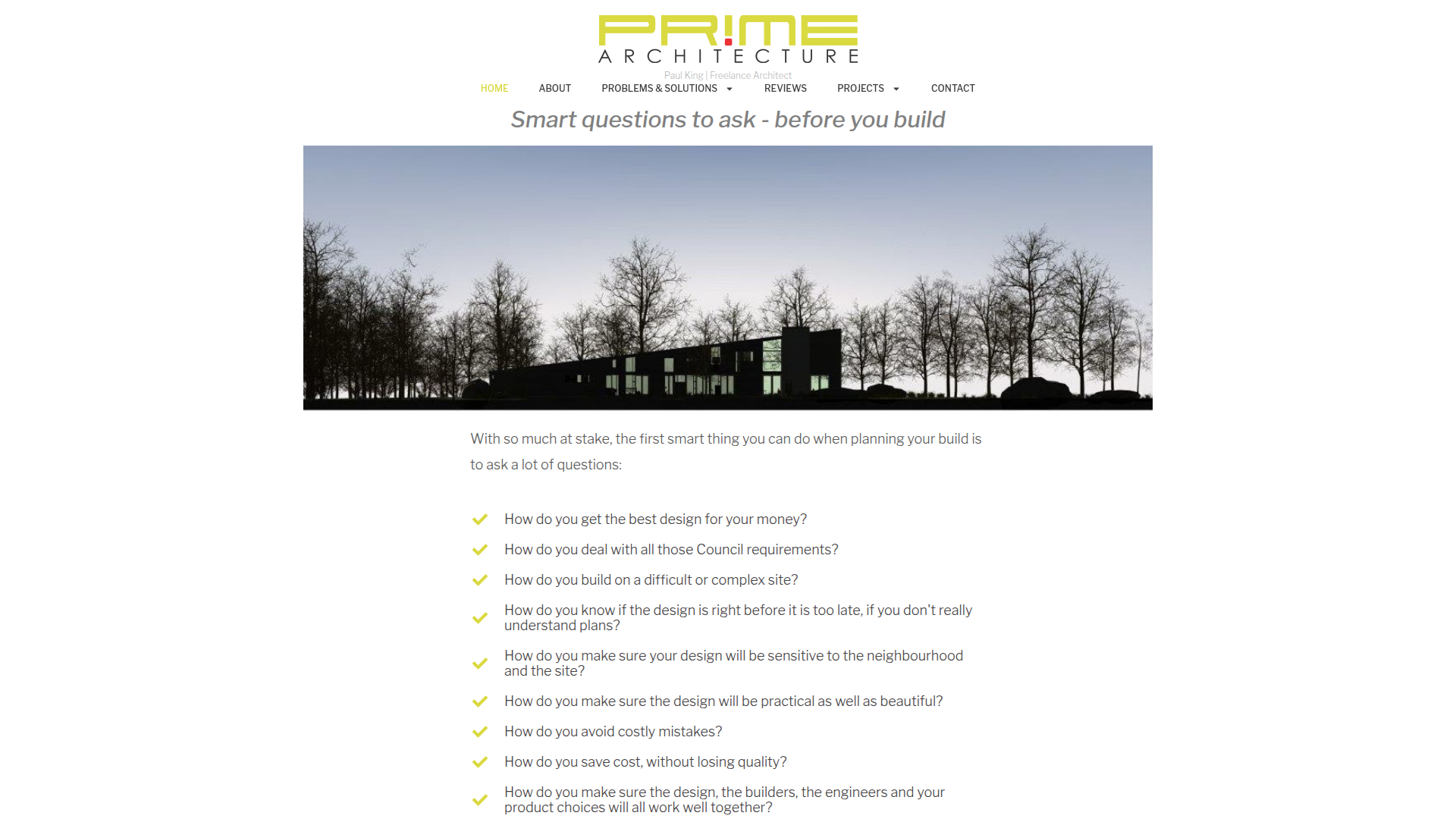 Website snapshot for Architecture Prime Ltd