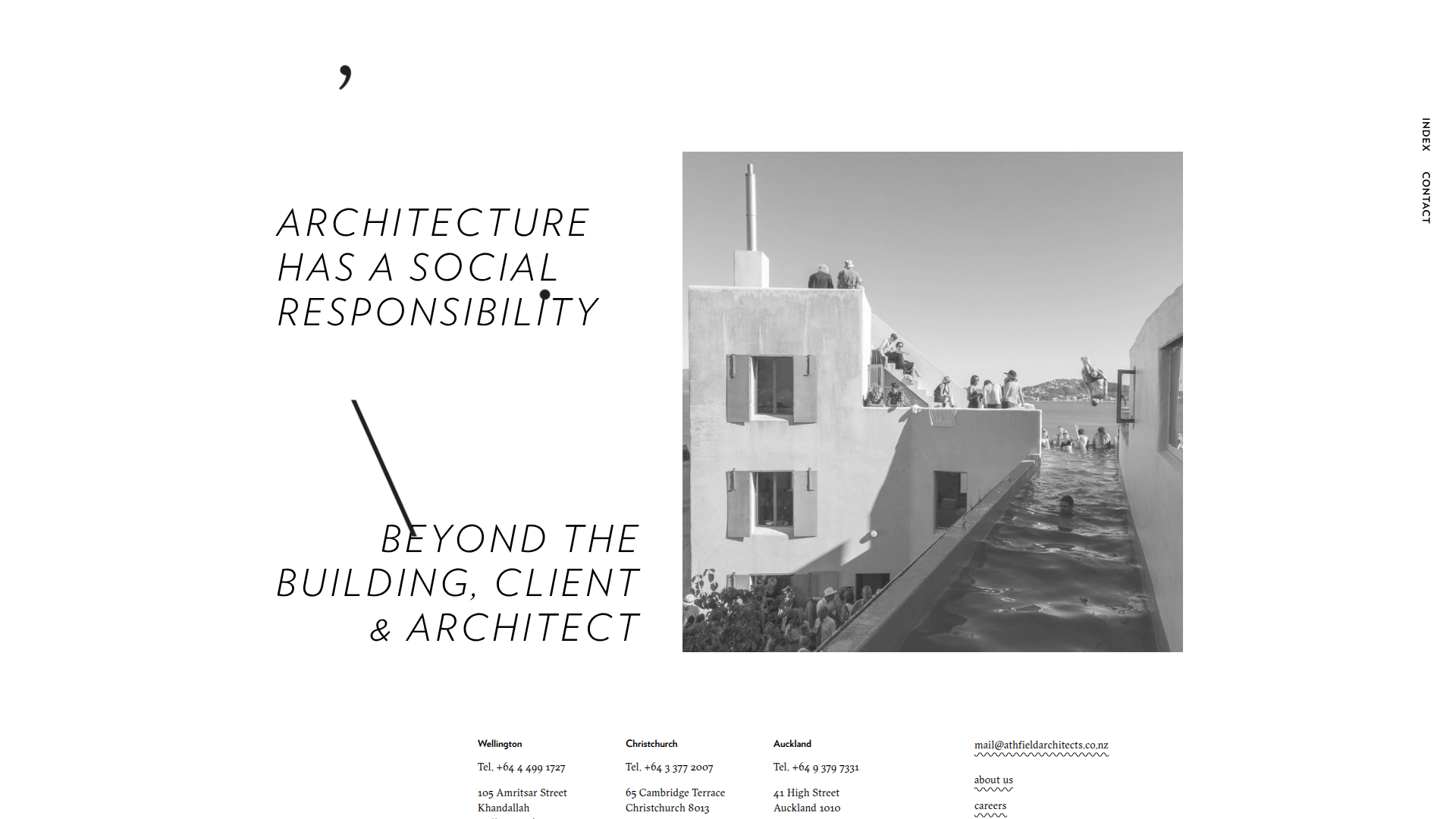Website snapshot for Athfield Architects