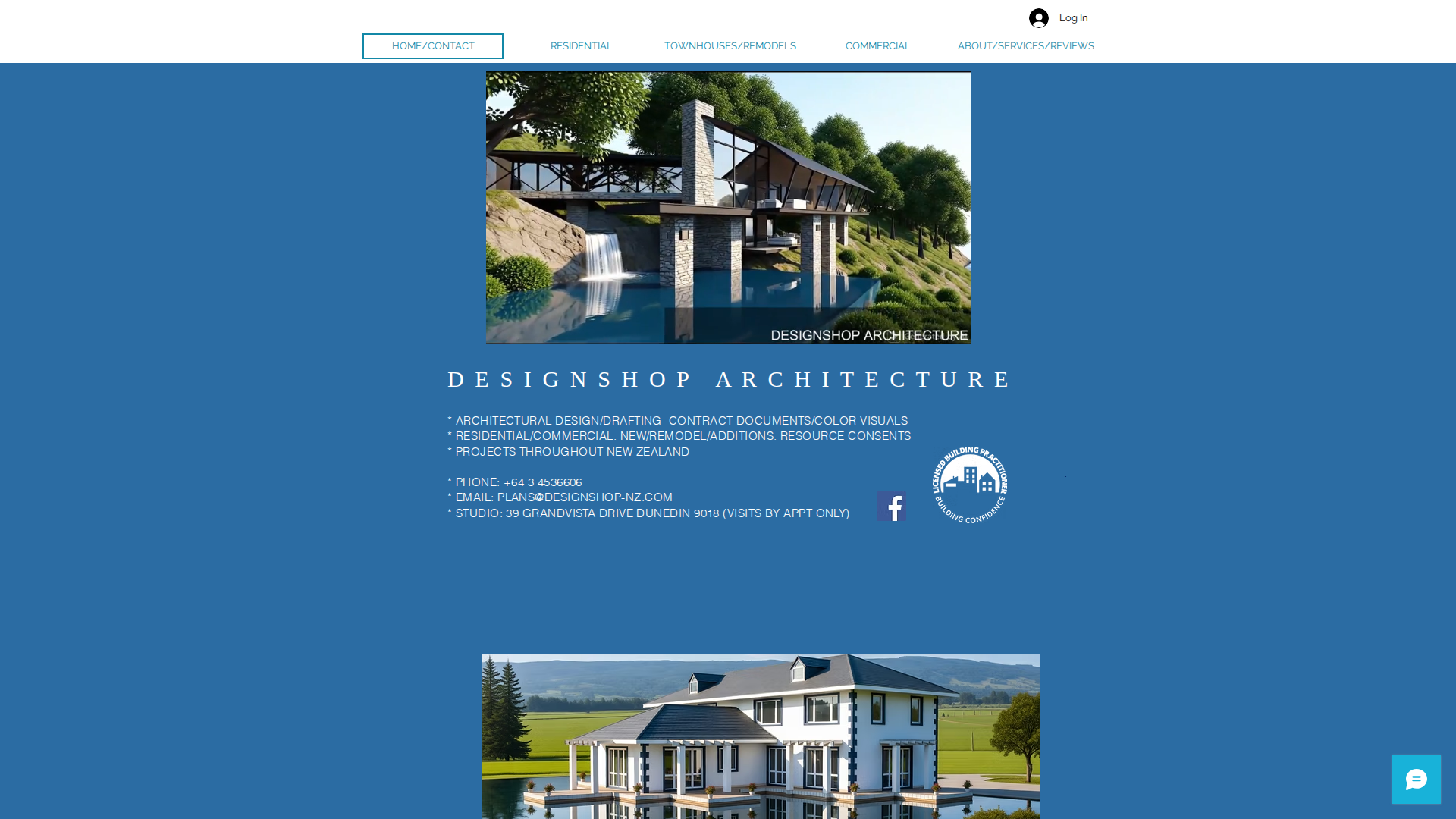 Website snapshot for Designshop Architectural Design