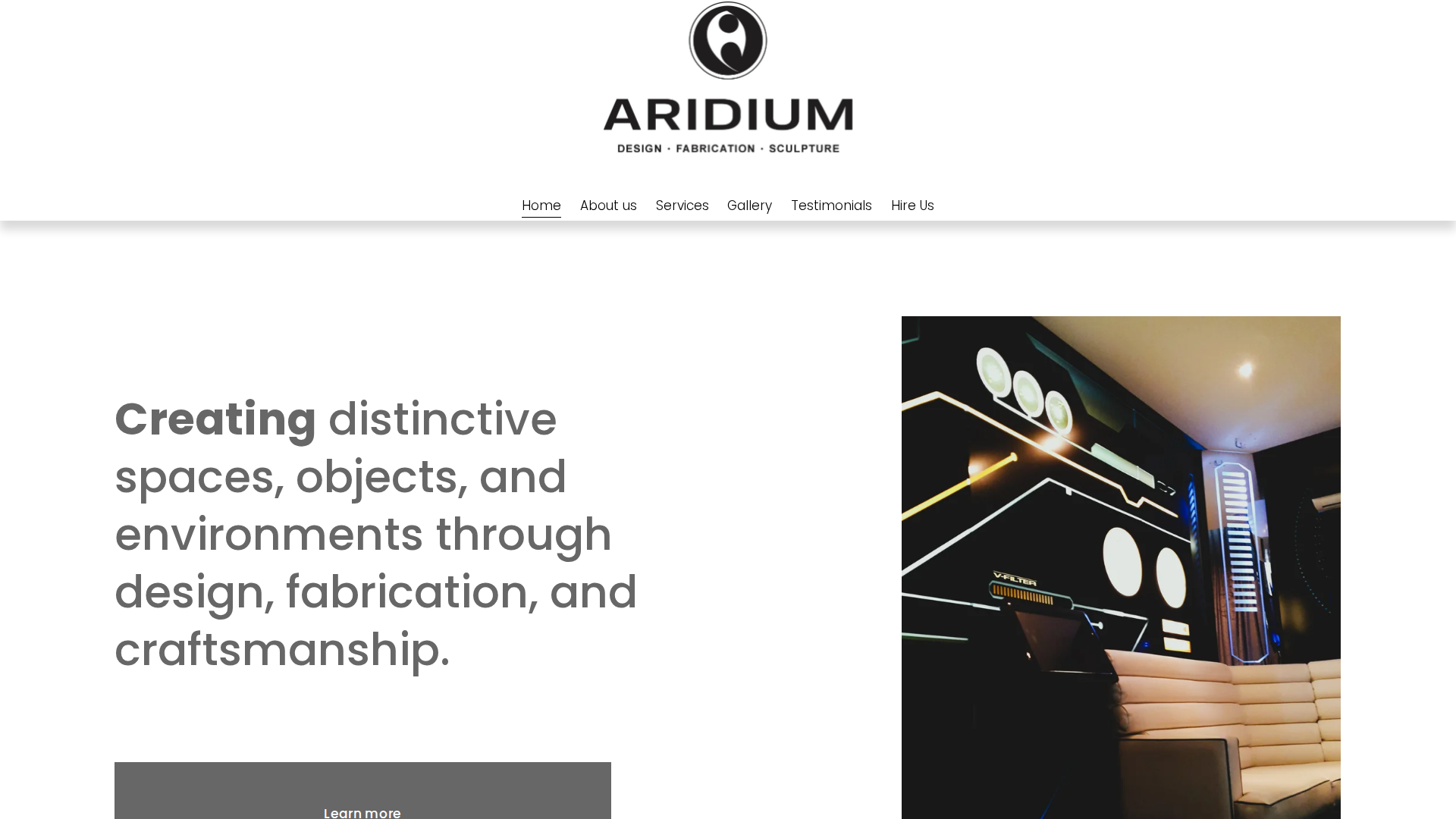 Website snapshot for Aridium Designs