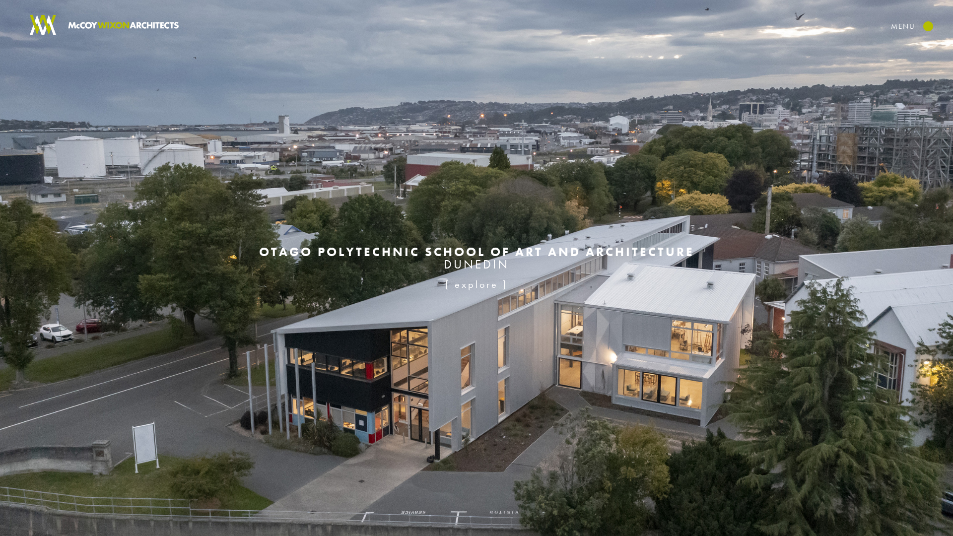 Website snapshot for McCoy Wixon Architects