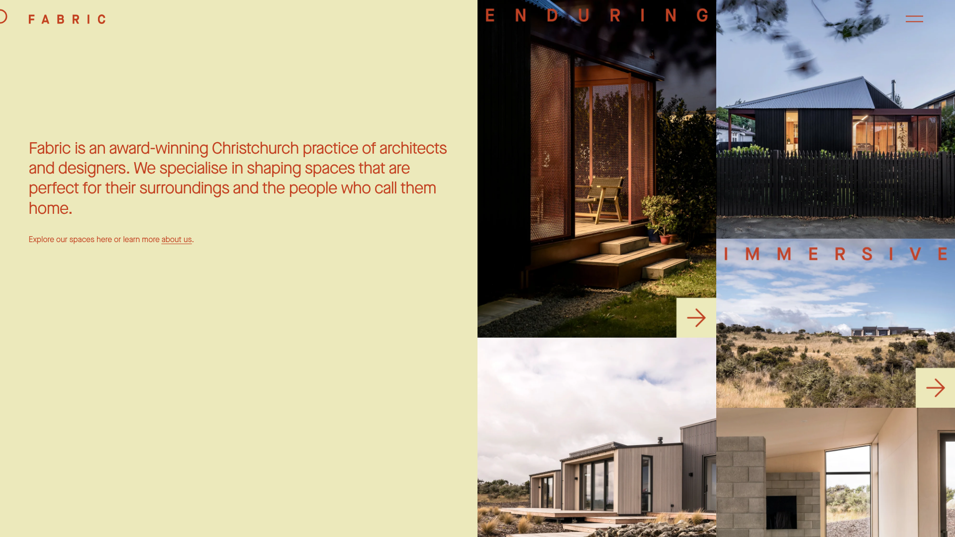 Website snapshot for Fabric (formerly Coll Architecture)