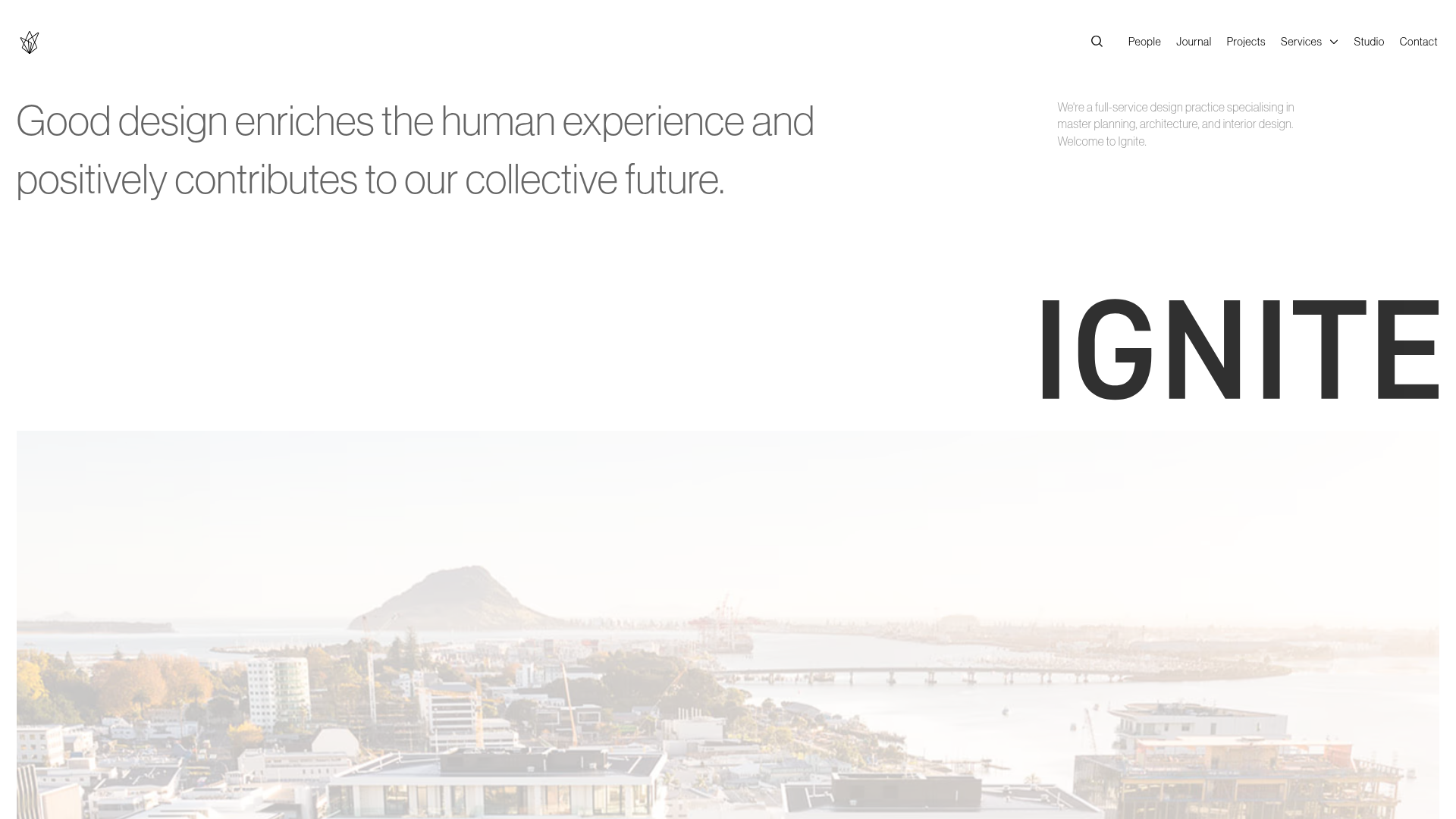 Website snapshot for Ignite Architects