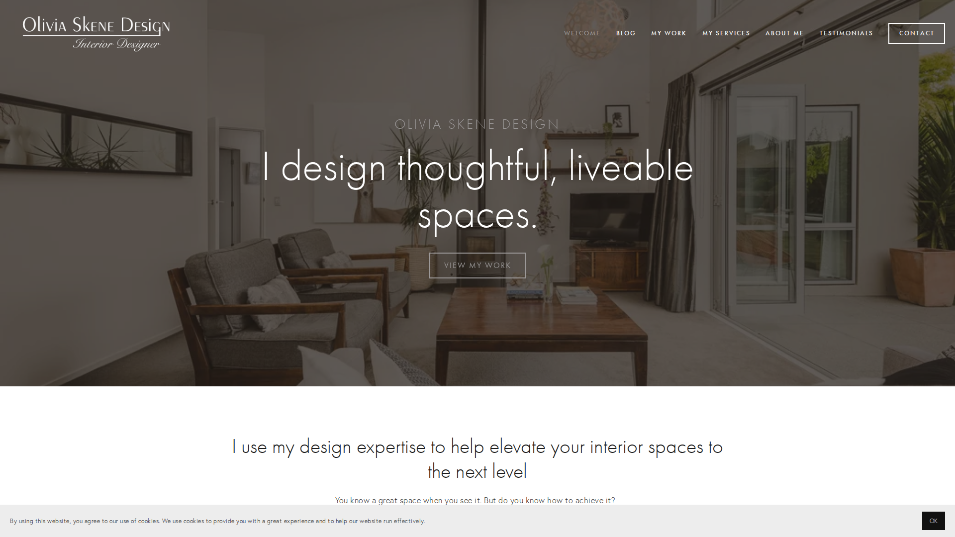 Website snapshot for Olivia Skene Design