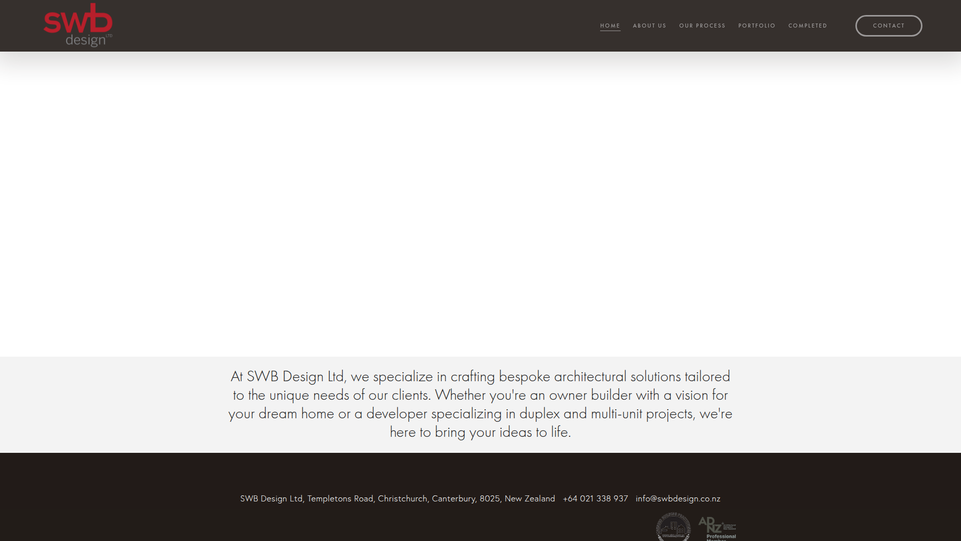 Website snapshot for SWB Design Limited