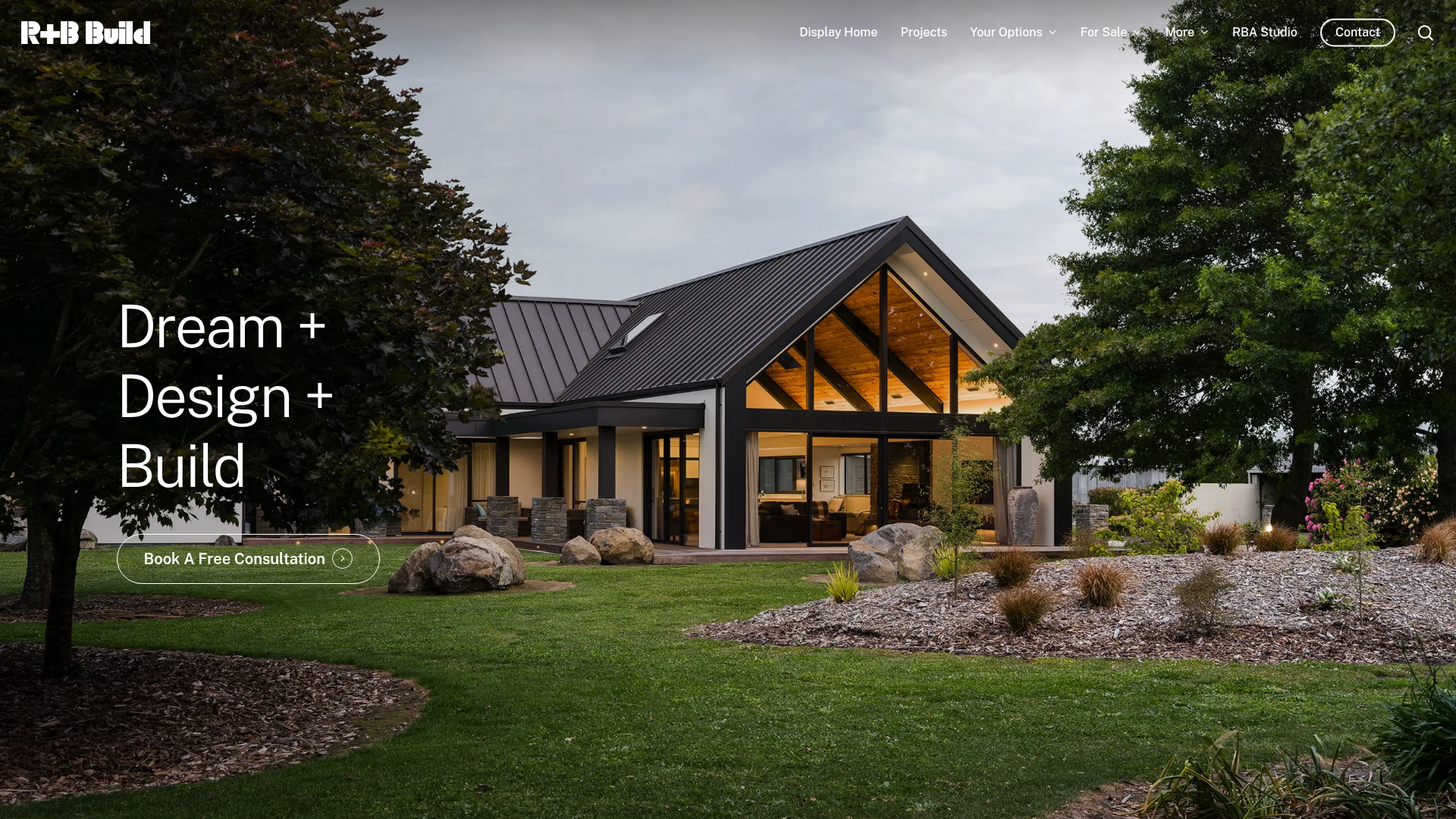 Website snapshot for R&B Build Cashmere Display Home