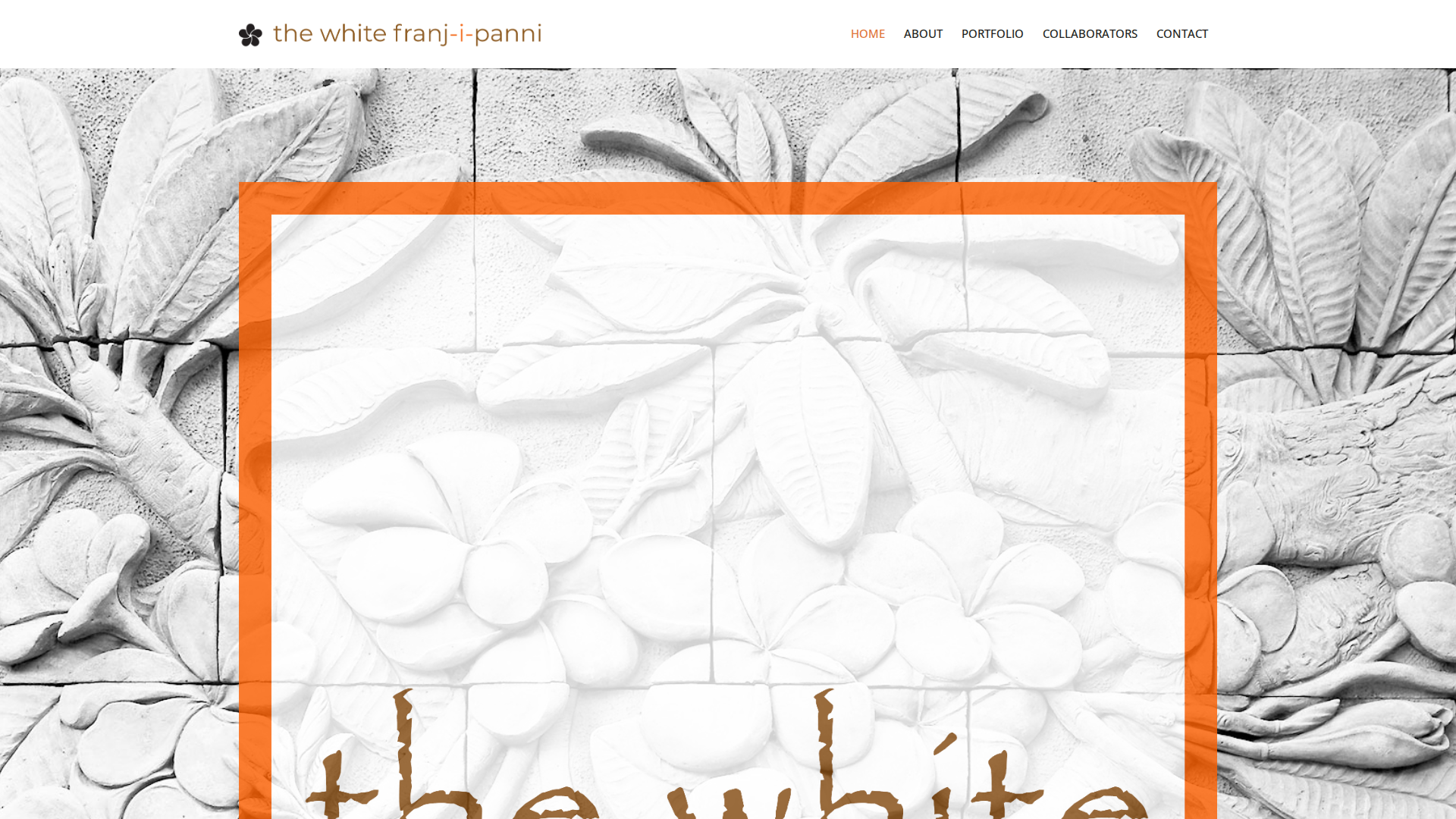 Website snapshot for The White Franjipanni
