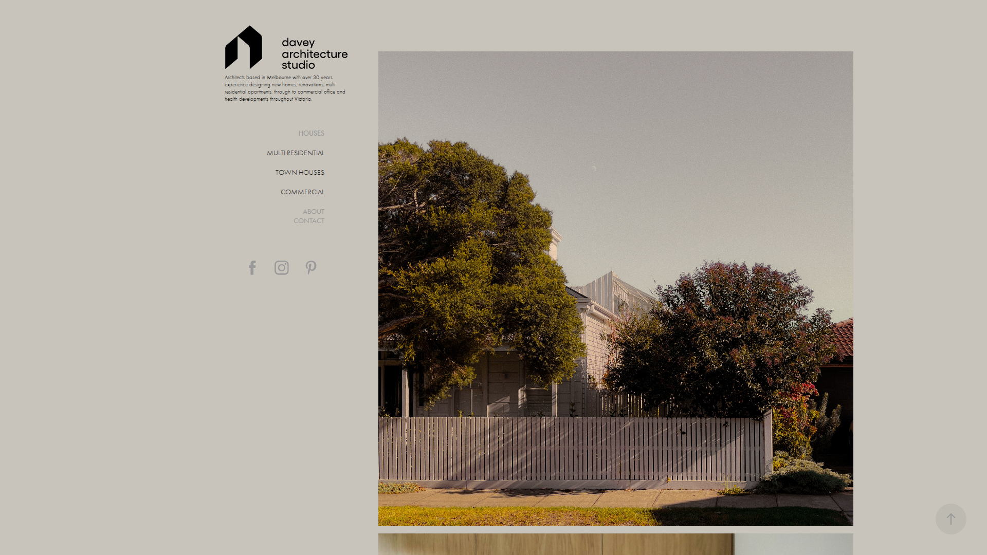 Website snapshot for Davey John Architect
