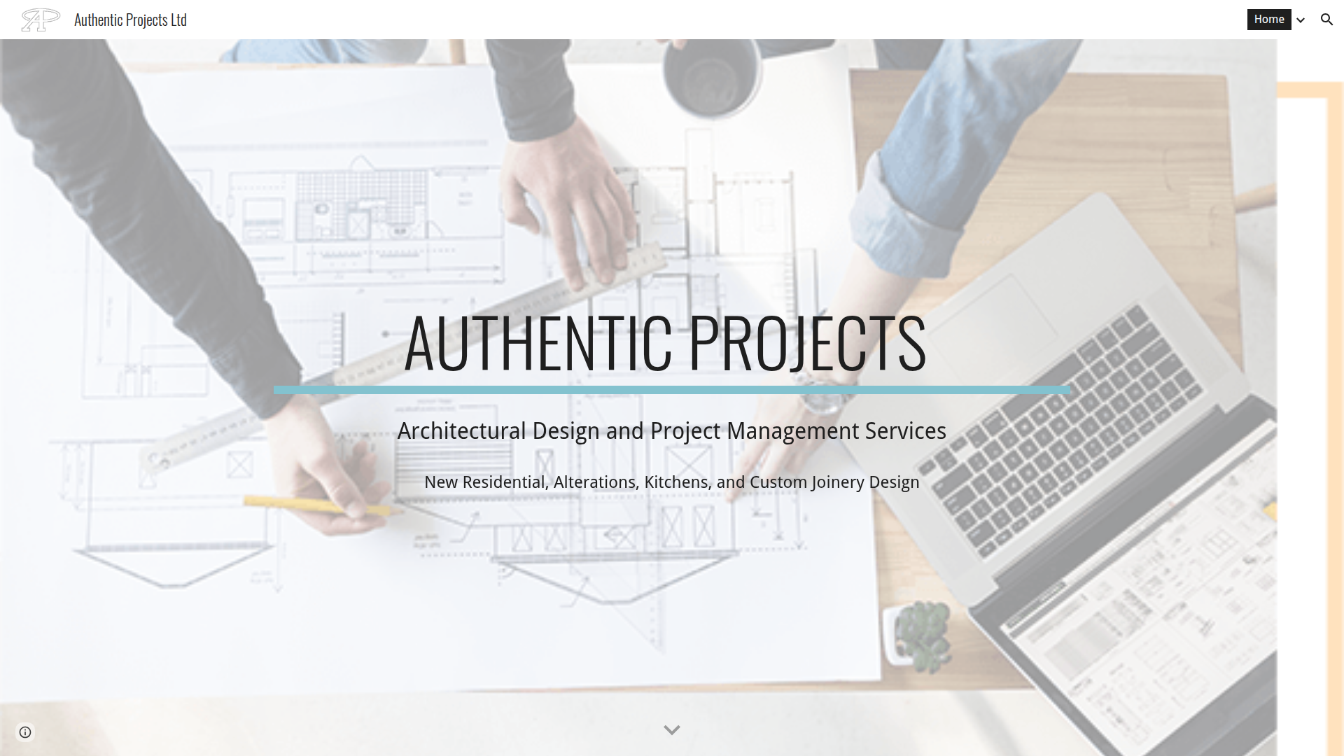 Website snapshot for Authentic Projects