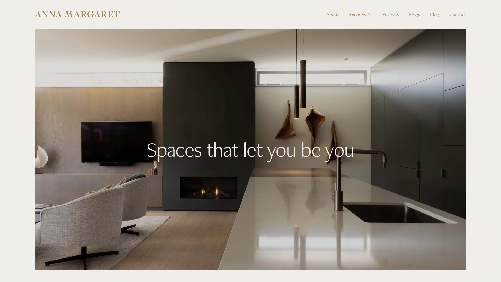 Website snapshot for Anna Margaret Interiors