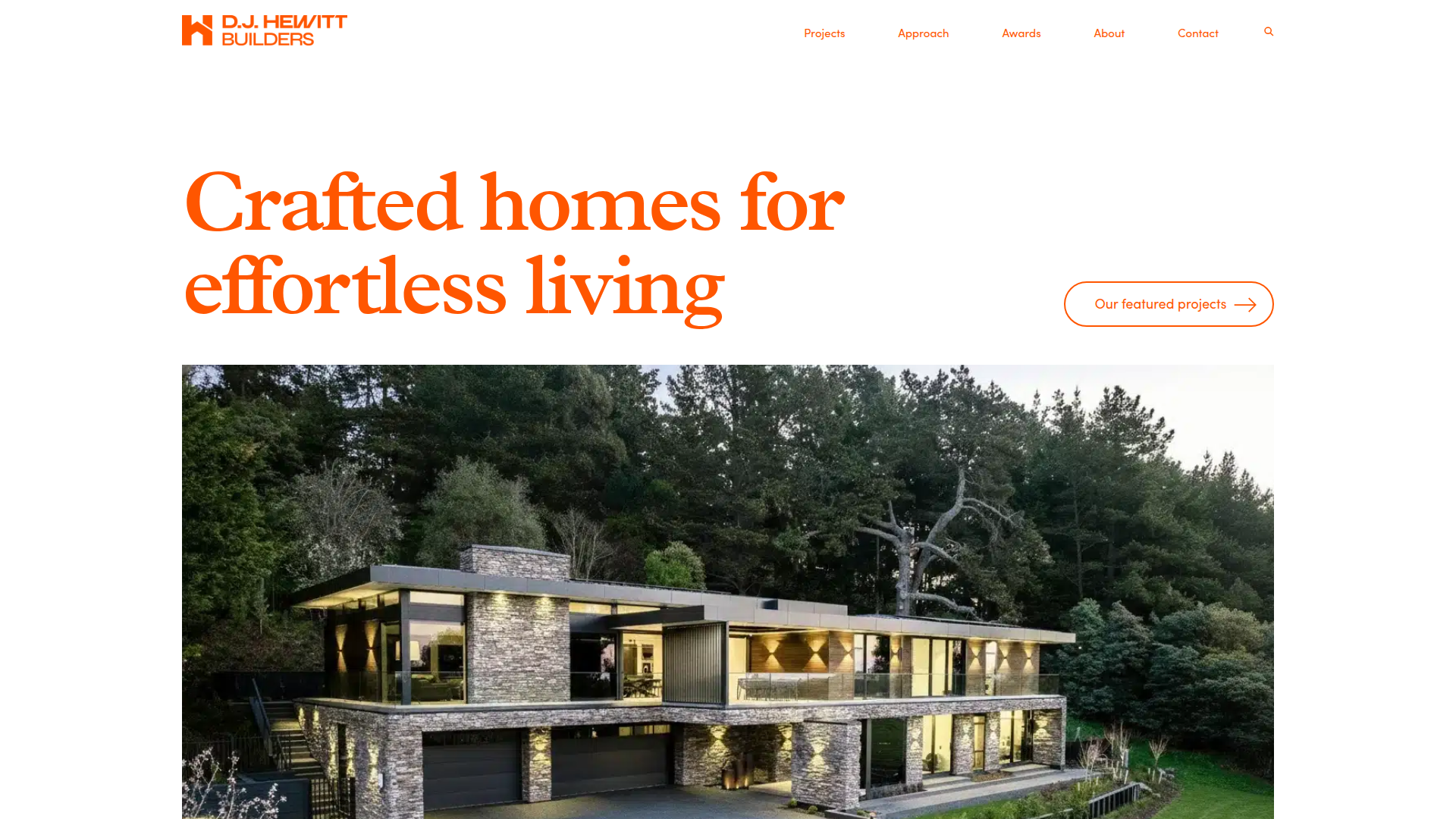 Website snapshot for DJ Hewitt Builders