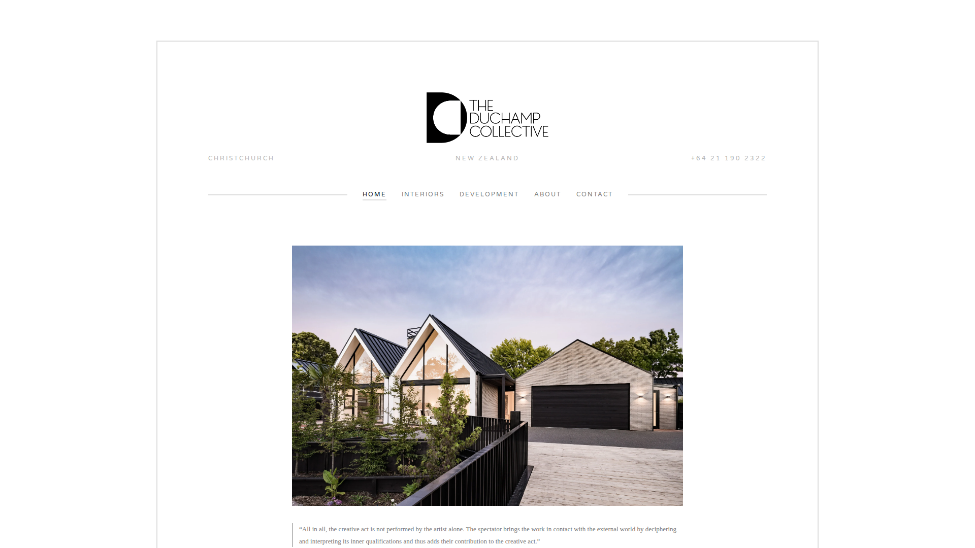 Website snapshot for The Duchamp Collective