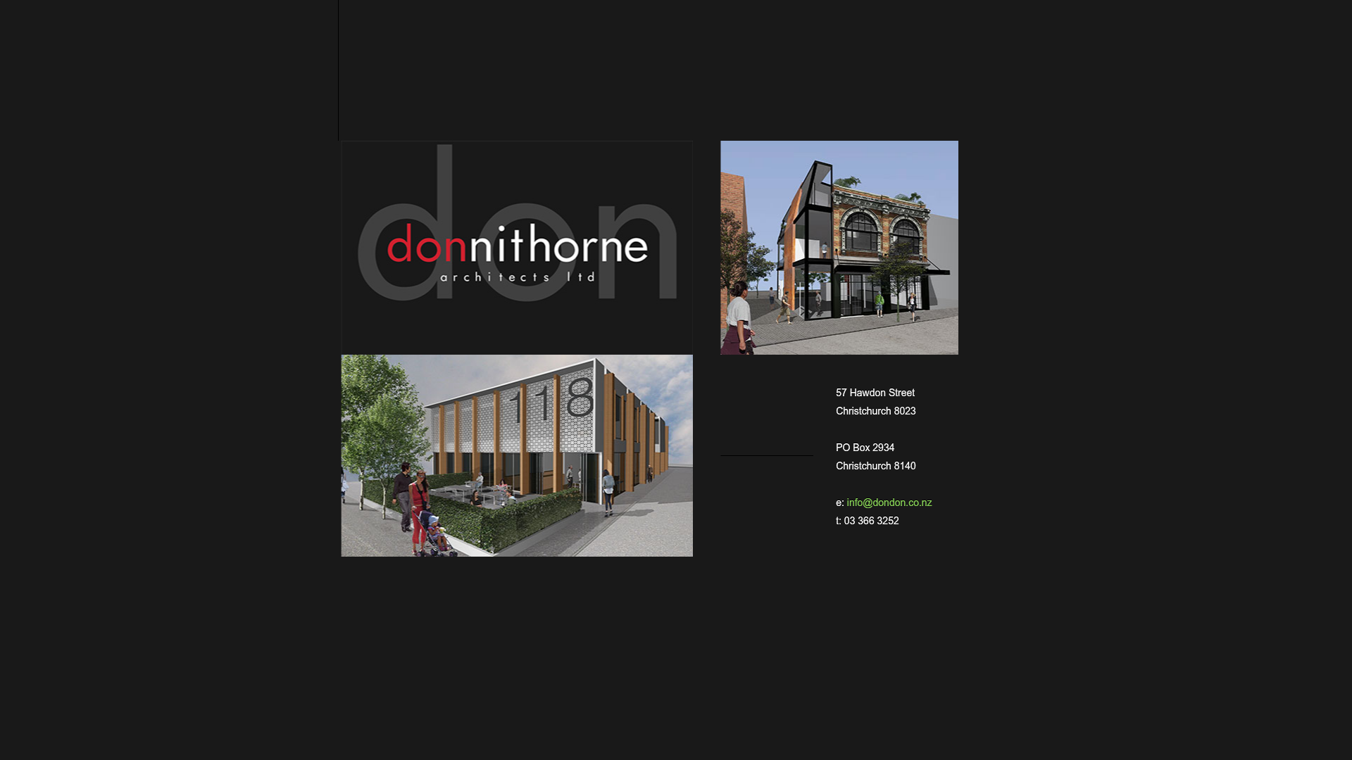 Website snapshot for Don Donnithorne Architects
