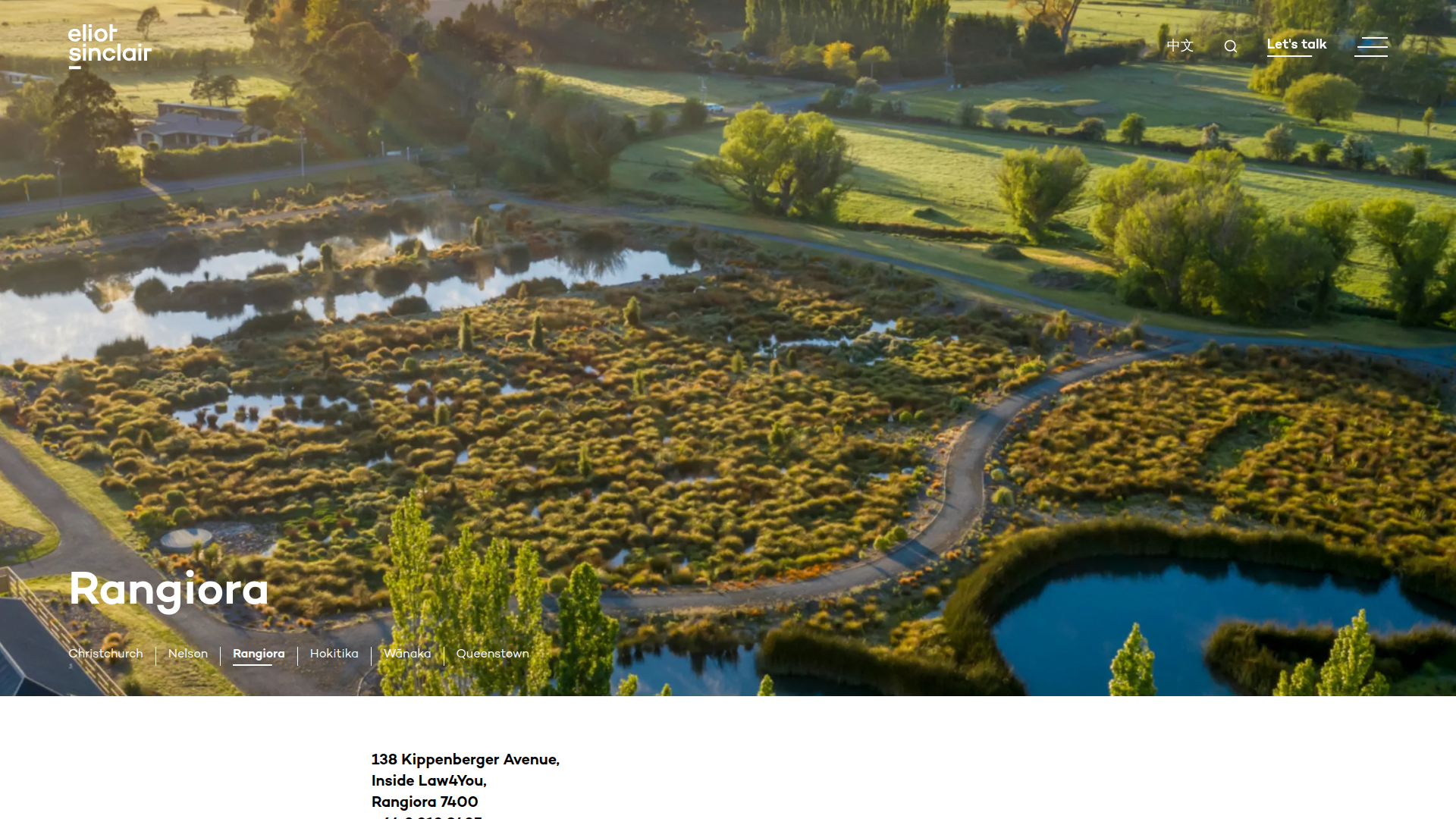 Website snapshot for Eliot Sinclair Rangiora