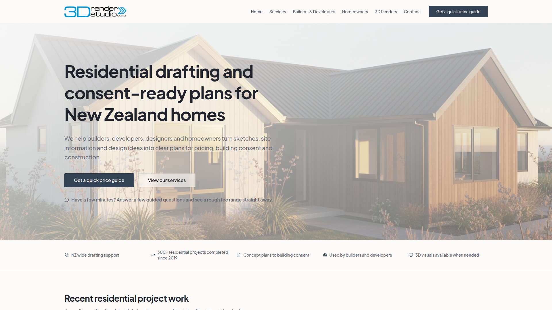 Website snapshot for 3D Render Studio