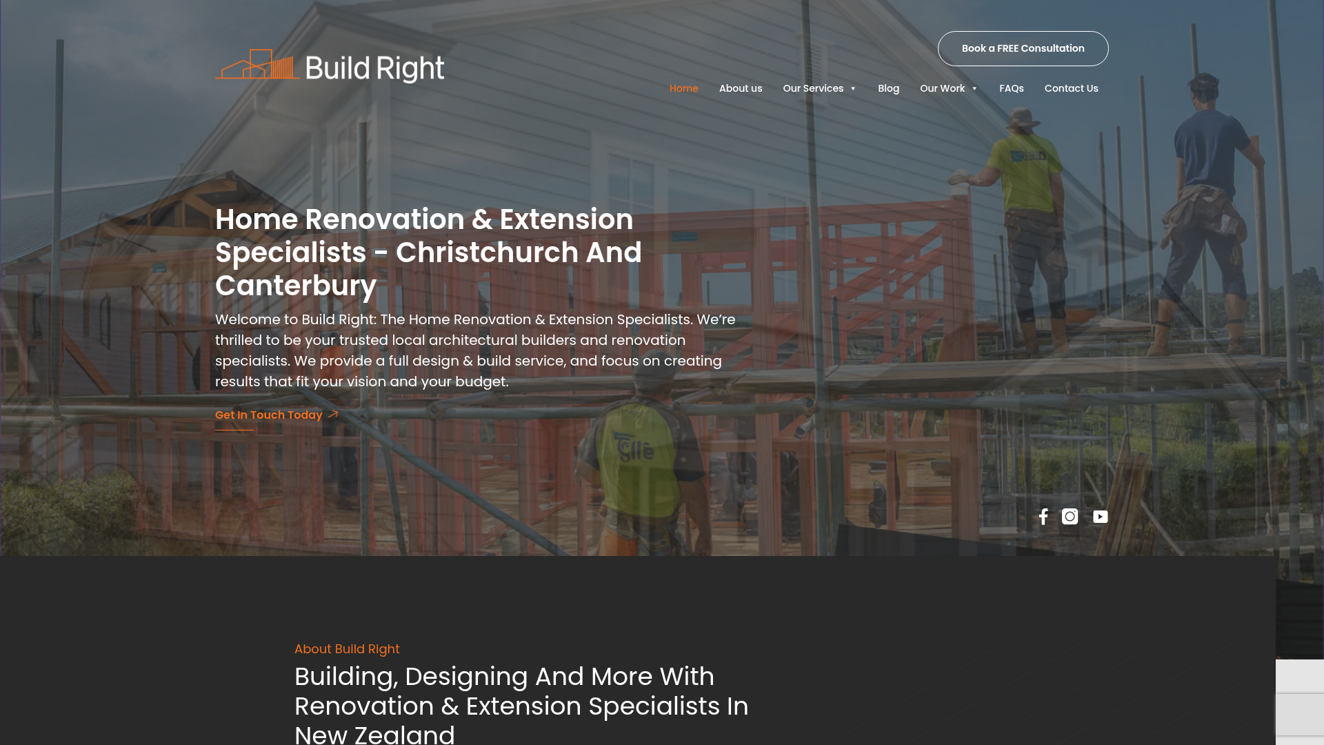 Website snapshot for Build Right