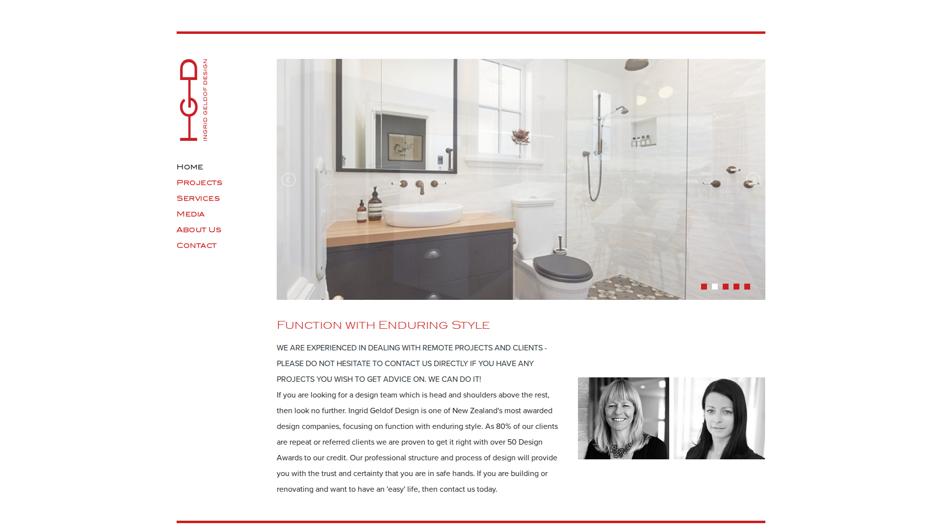 Website snapshot for Ingrid Geldof Design