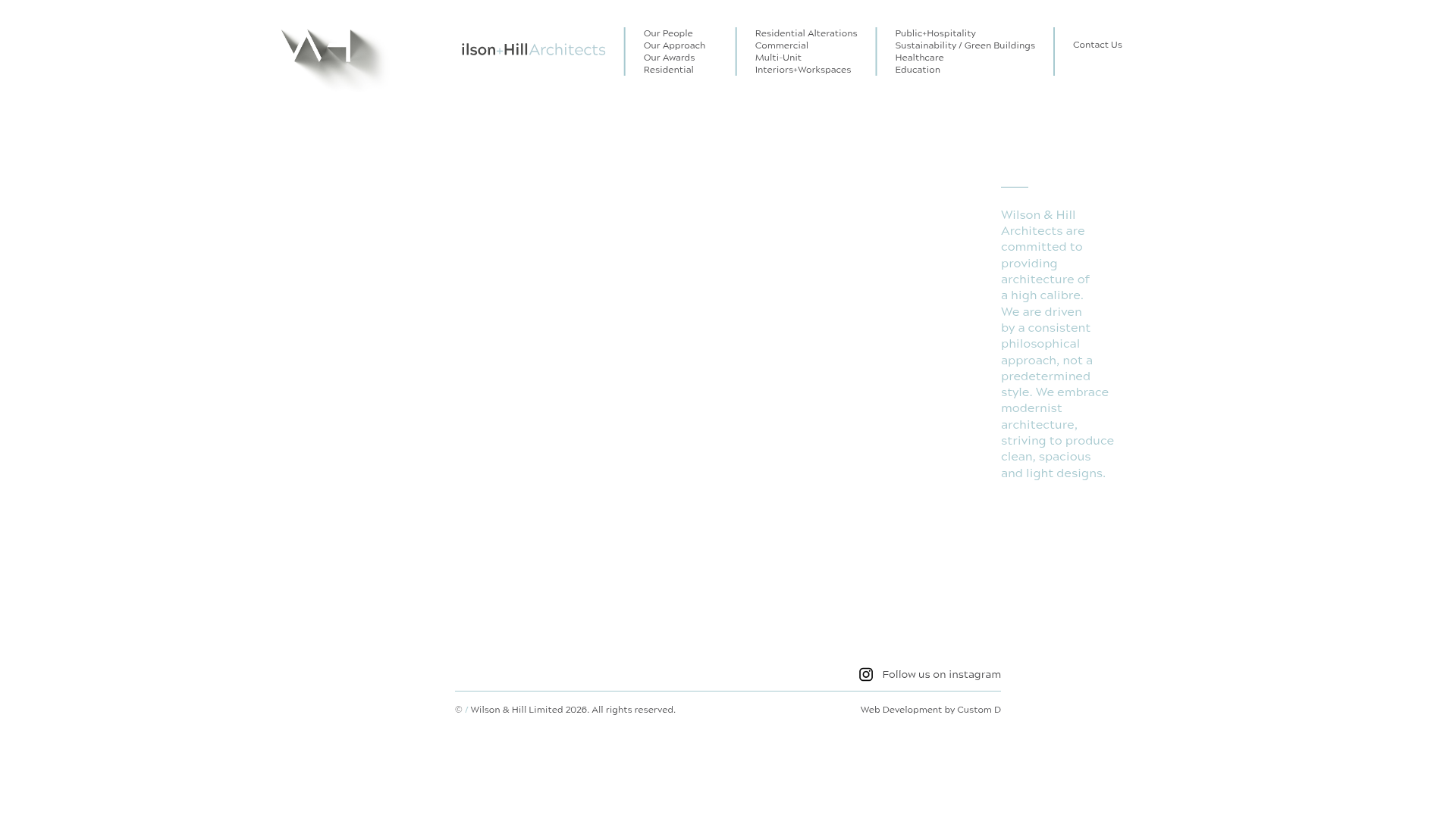 Website snapshot for Wilson & Hill Architects