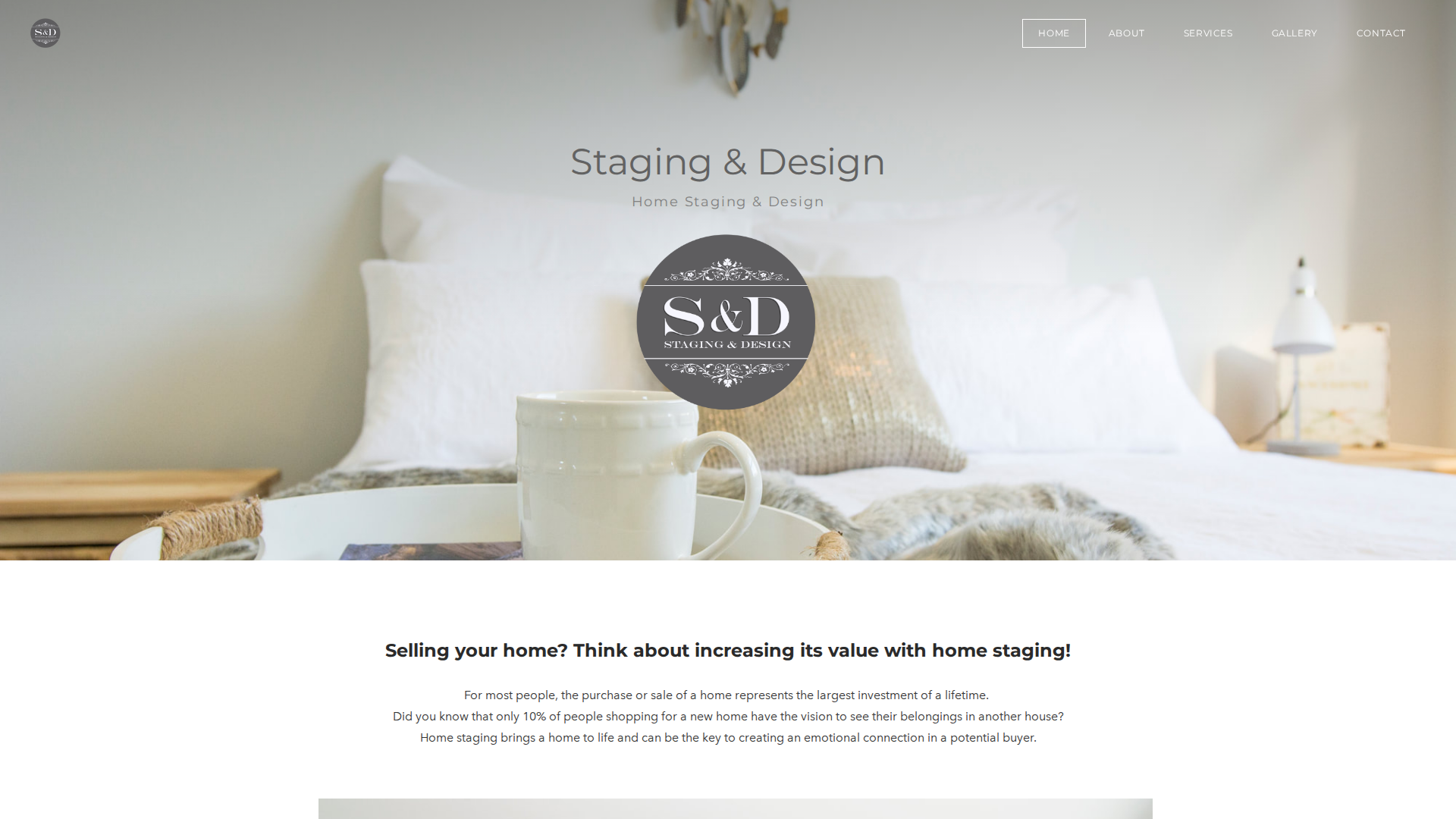 Website snapshot for Staging & Design Ltd