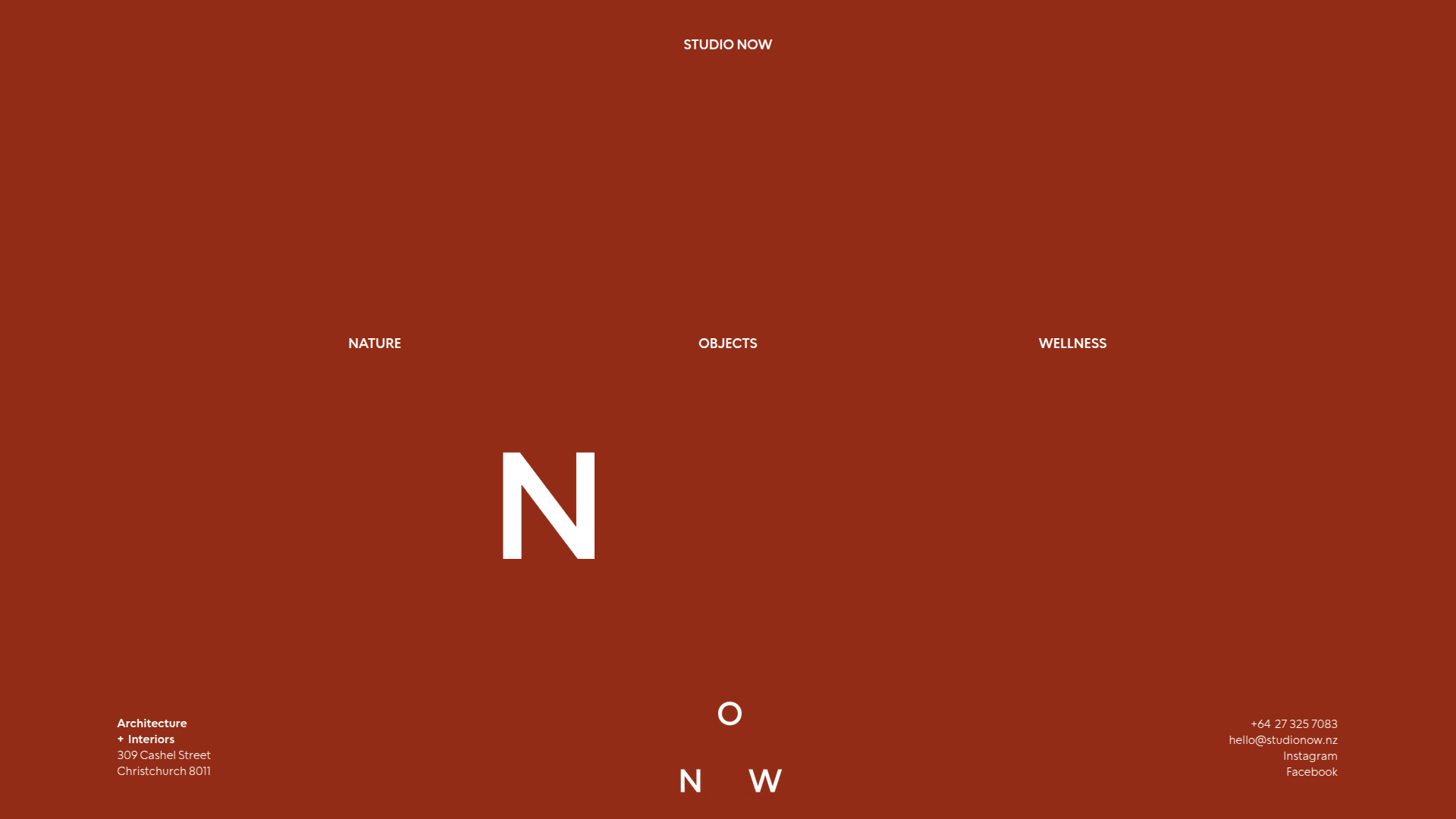 Website snapshot for Studio Now