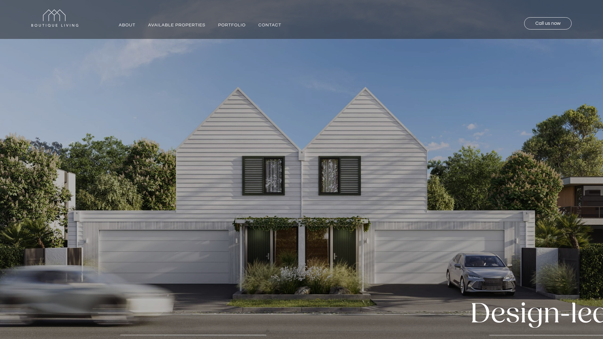 Website snapshot for Boutique Living
