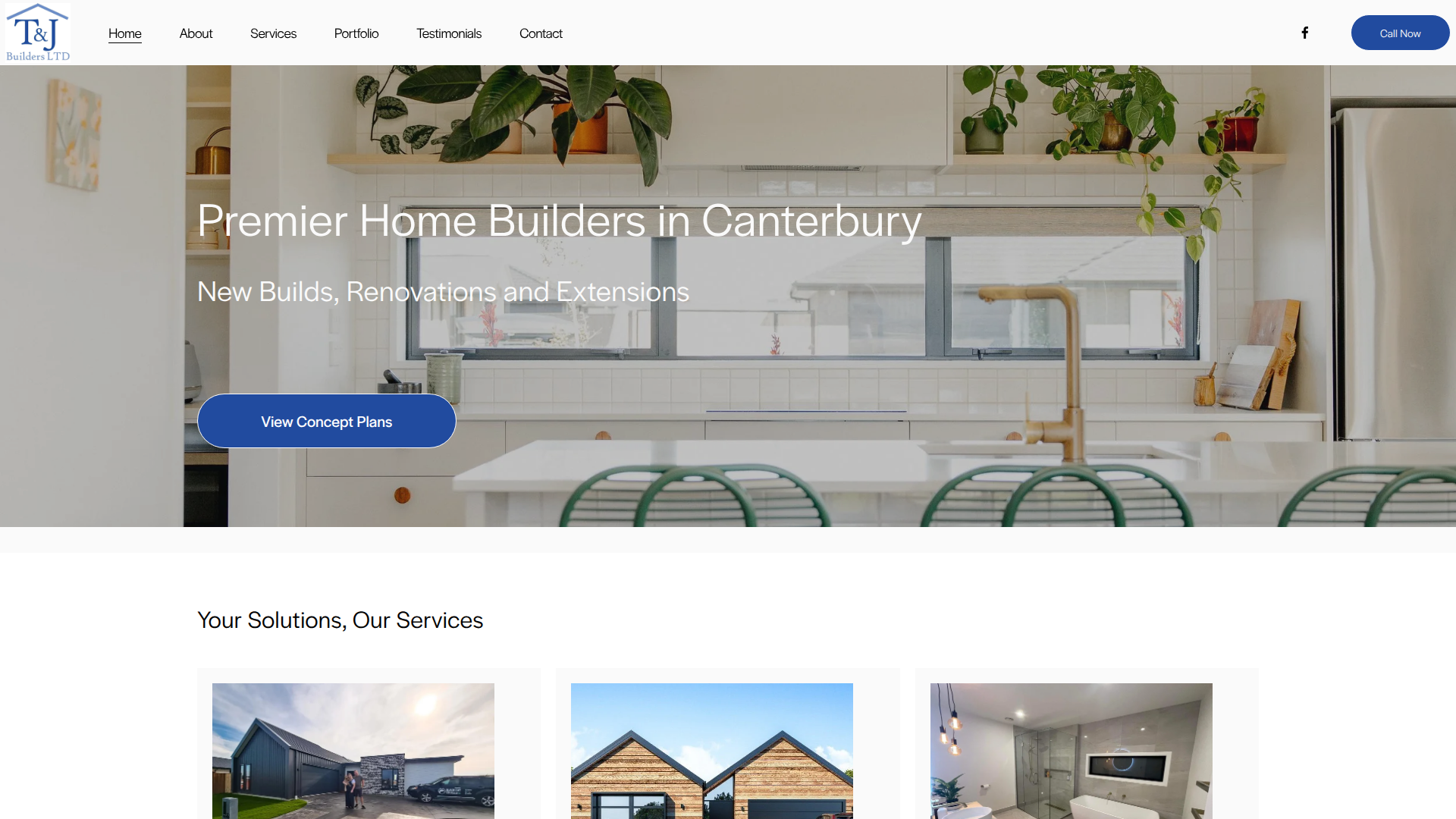 Website snapshot for T&J Builders LTD
