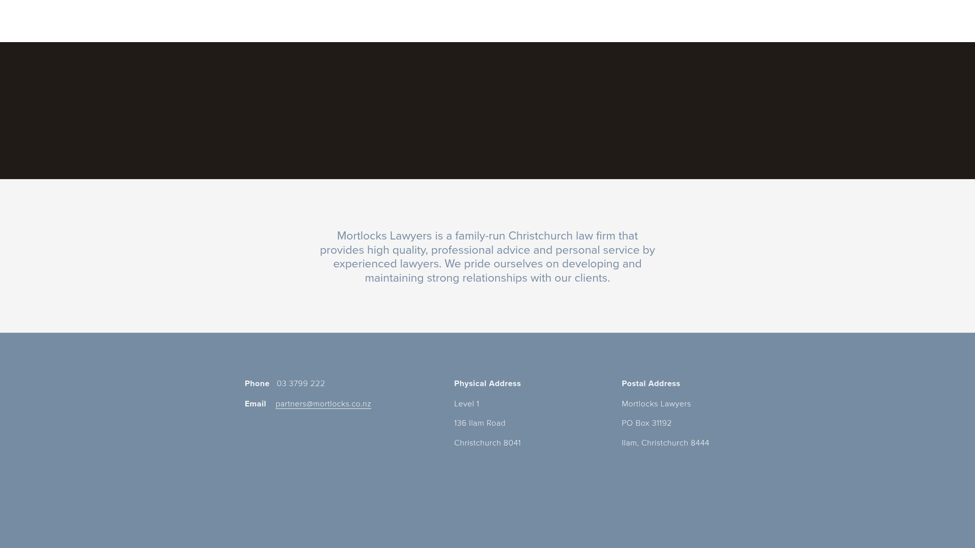 Website snapshot for Mortlocks Lawyers