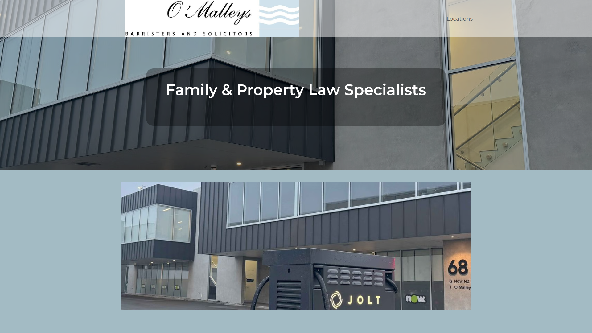 Website snapshot for O'Malleys Lawyers