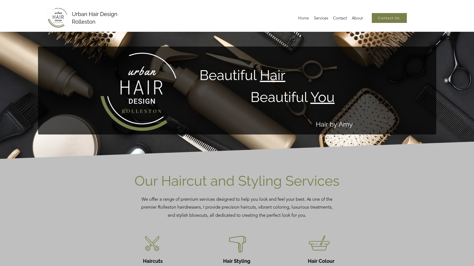 Website snapshot for Urban Hair Design Rolleston
