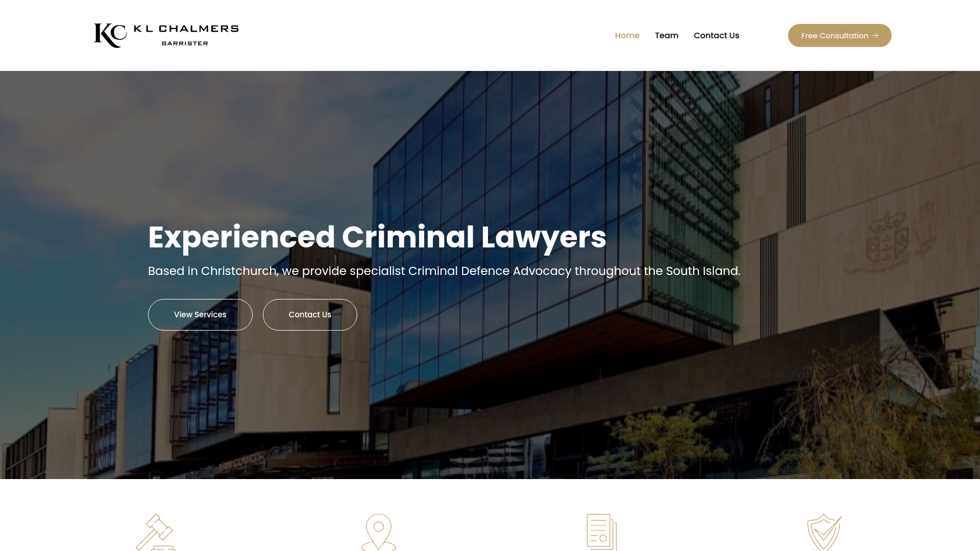 Website snapshot for Karen Chalmers - Barrister
