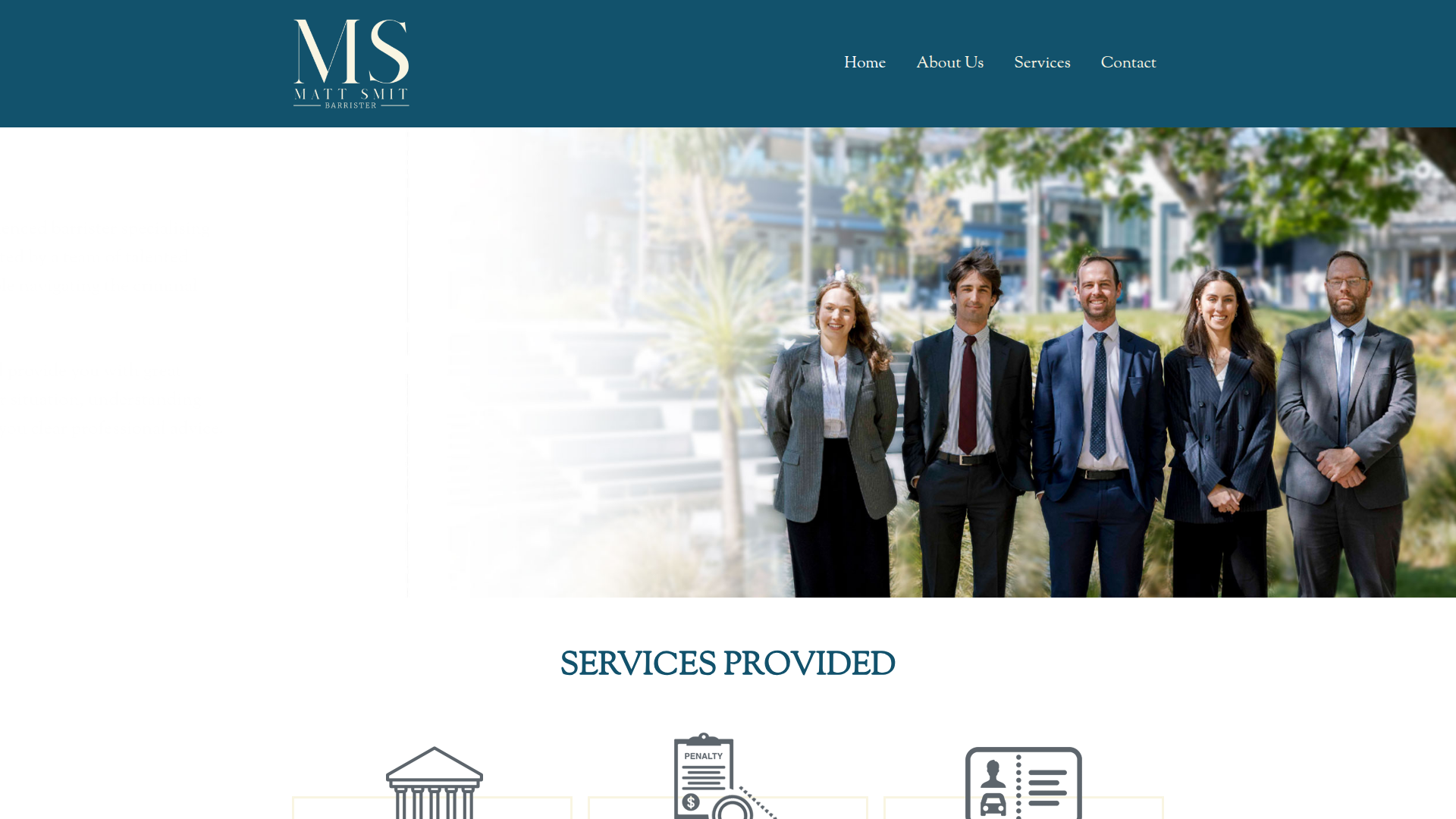 Website snapshot for Matt Smit Barrister