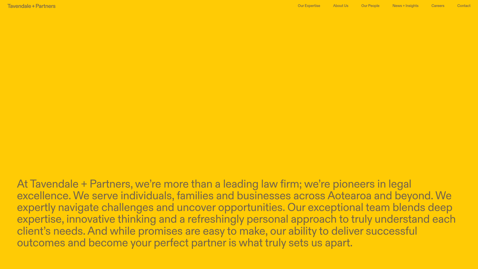 Website snapshot for Tavendale and Partners