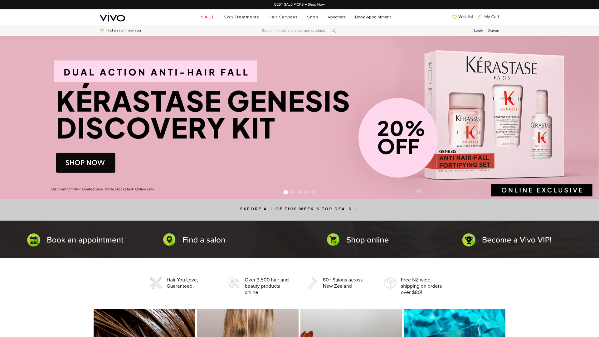 Website snapshot for Vivo Hair Salon Rolleston
