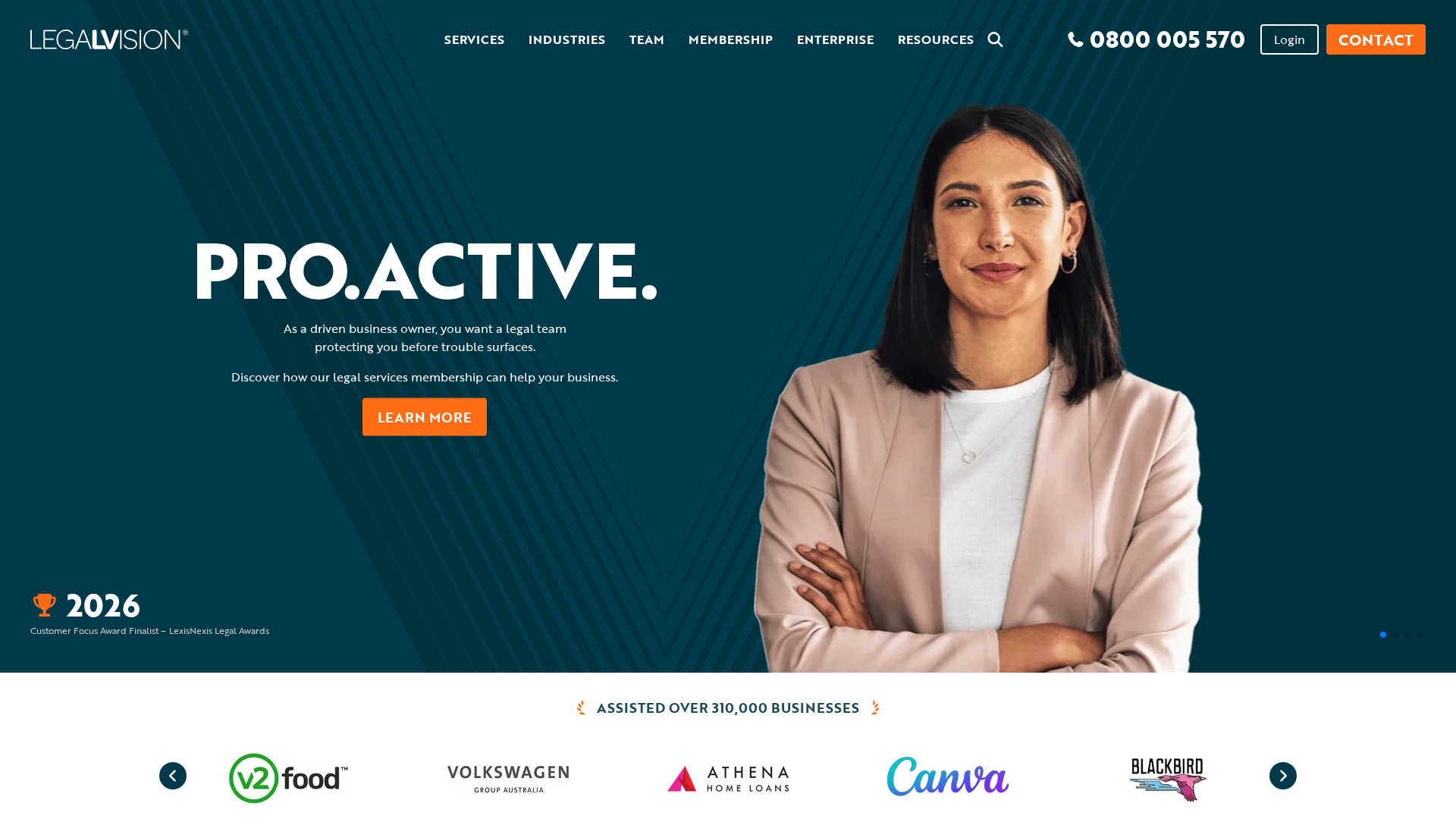 Website snapshot for LegalVision