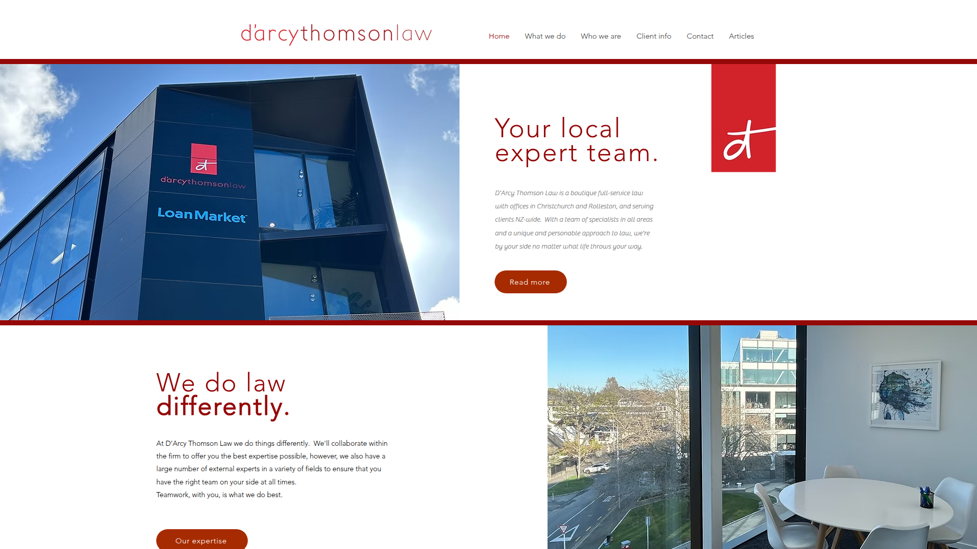Website snapshot for Darcy Thomson Law Ltd
