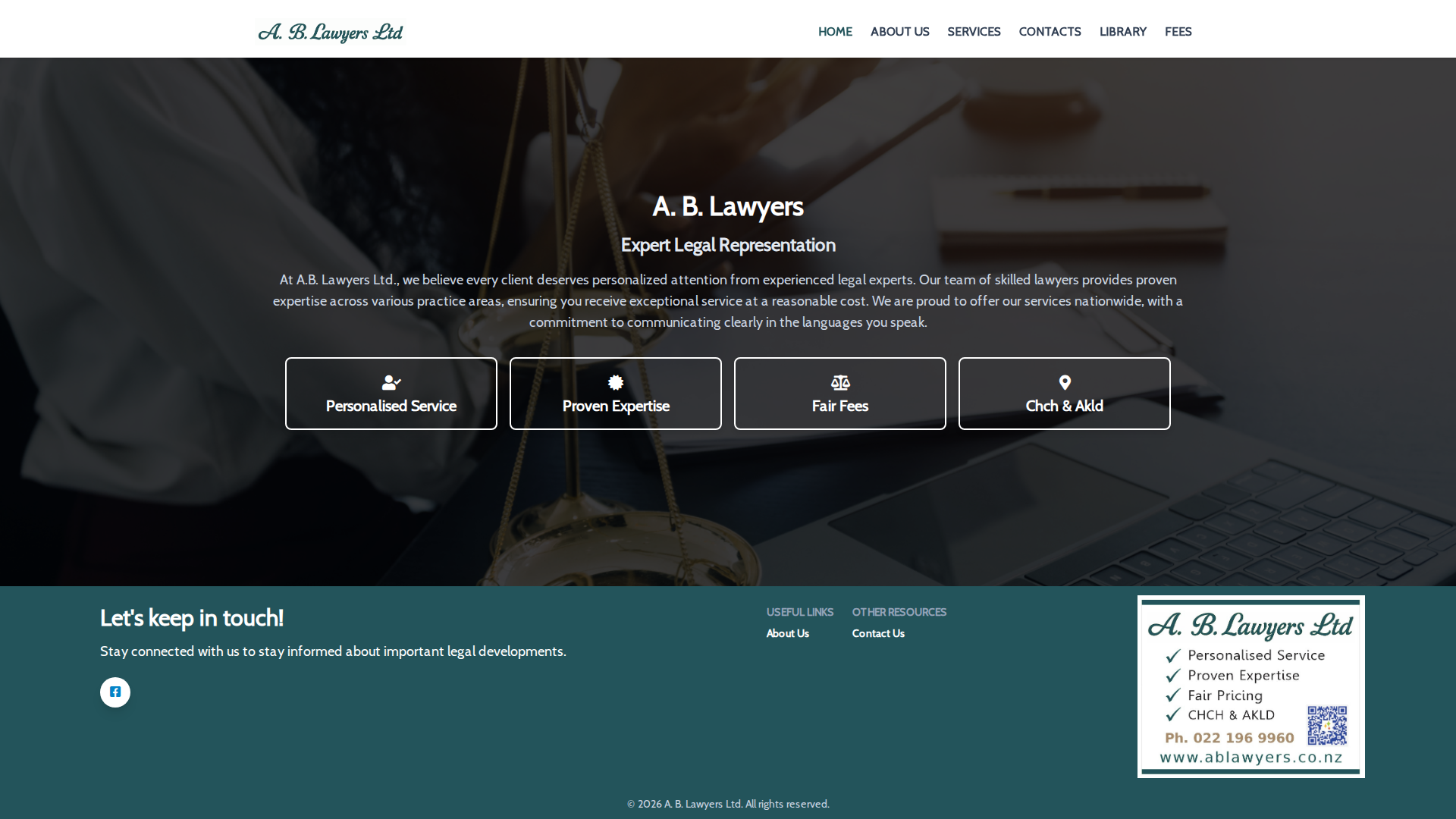 Website snapshot for A. B. Lawyers Limited