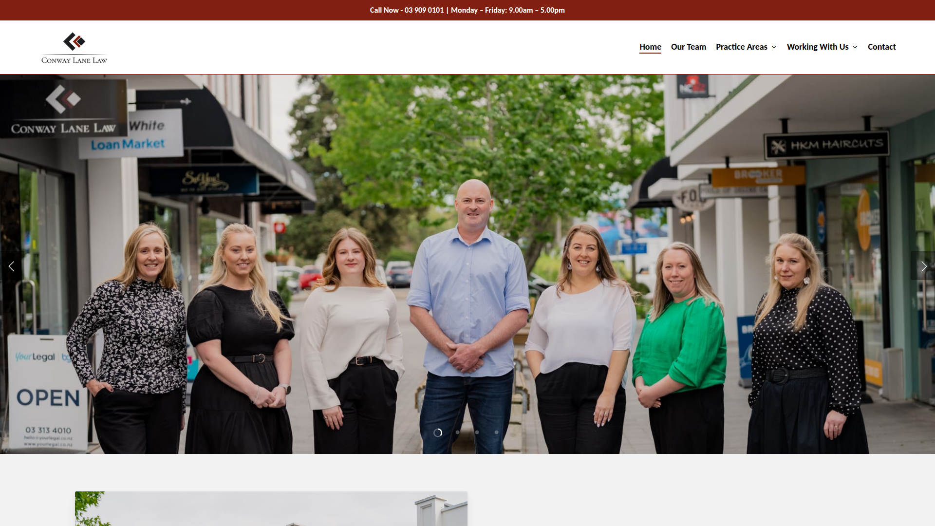 Website snapshot for Conway Lane Law