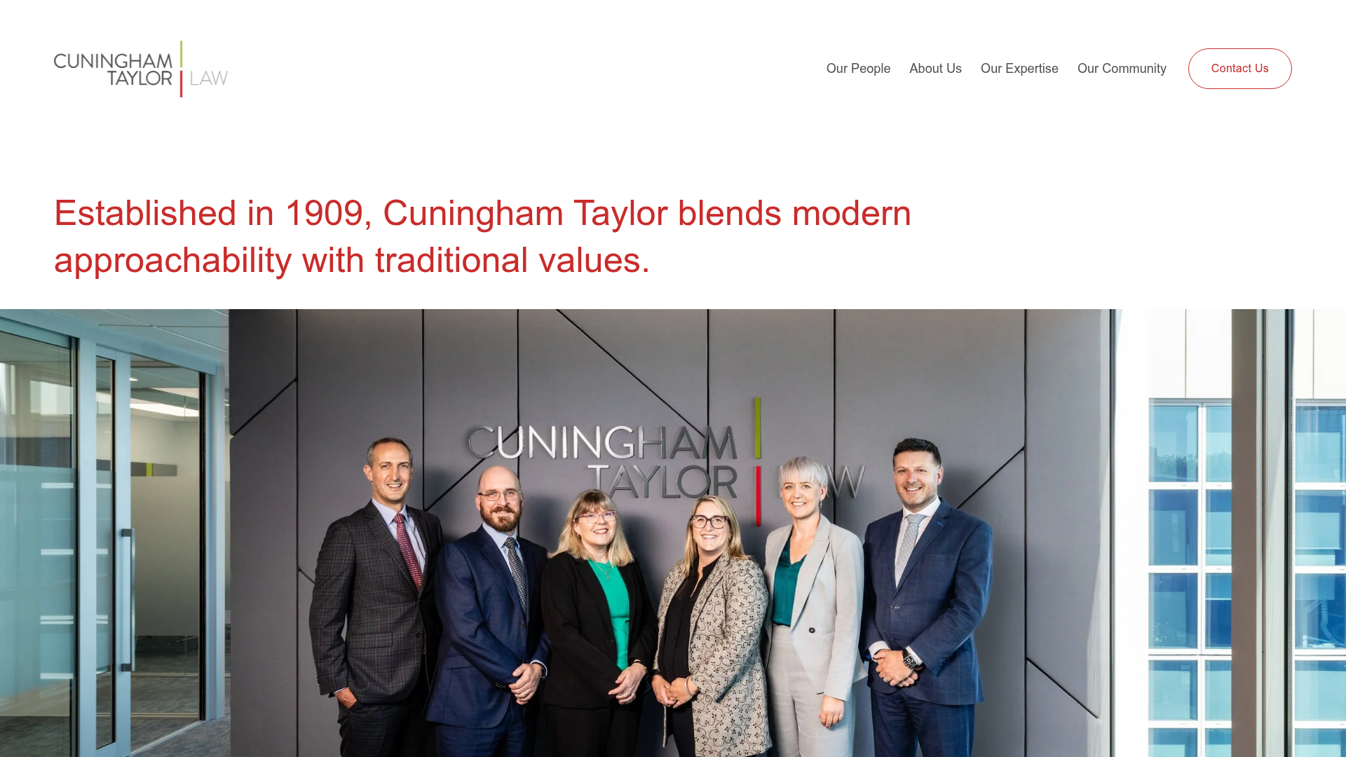 Website snapshot for Cuningham Taylor Law
