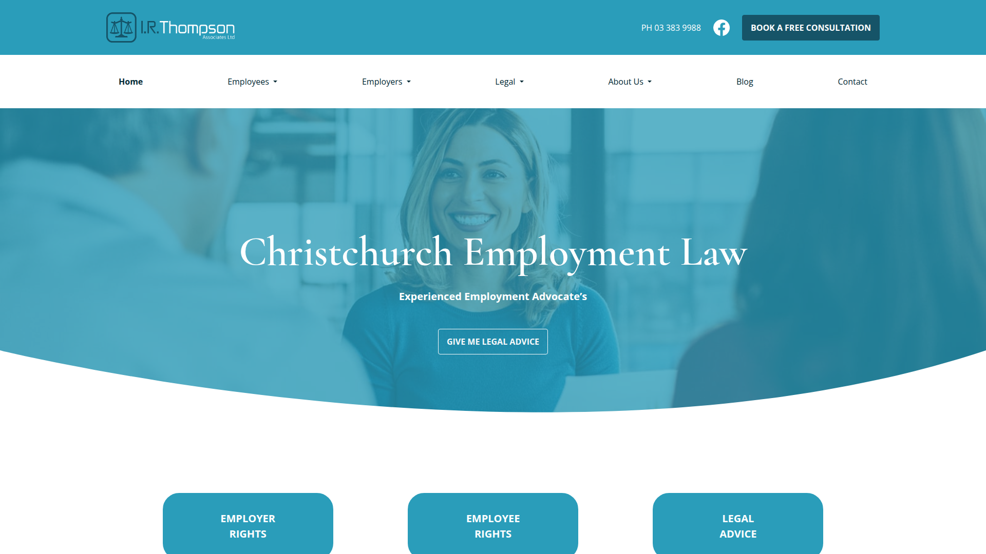 Website snapshot for IR Thompson Associates Ltd