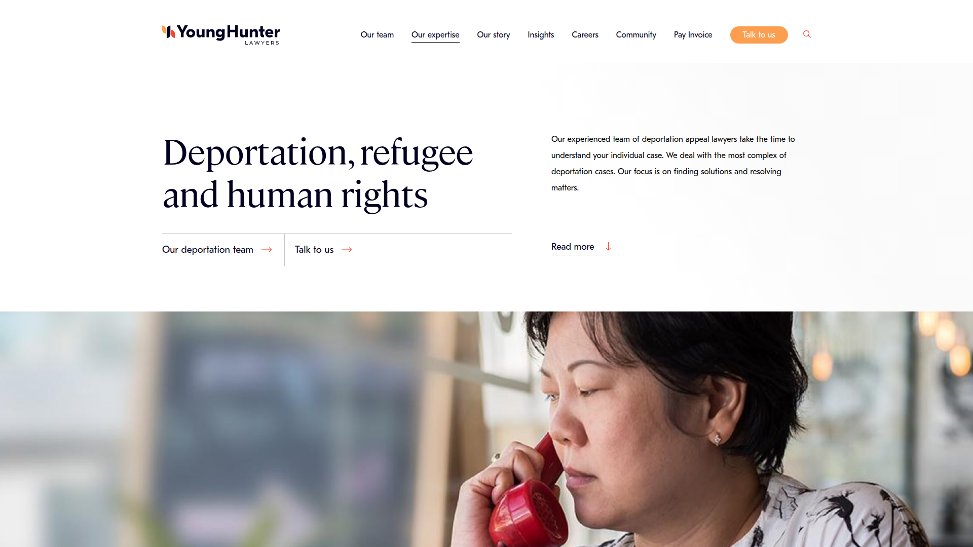 Website snapshot for Simon Graham Immigration Appeal Lawyer - Aspiring Law