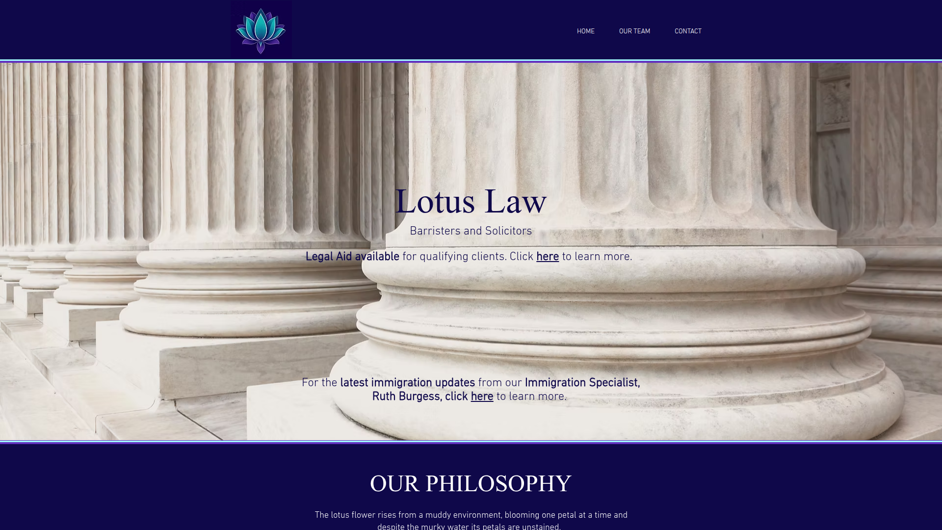 Website snapshot for Lotus Law